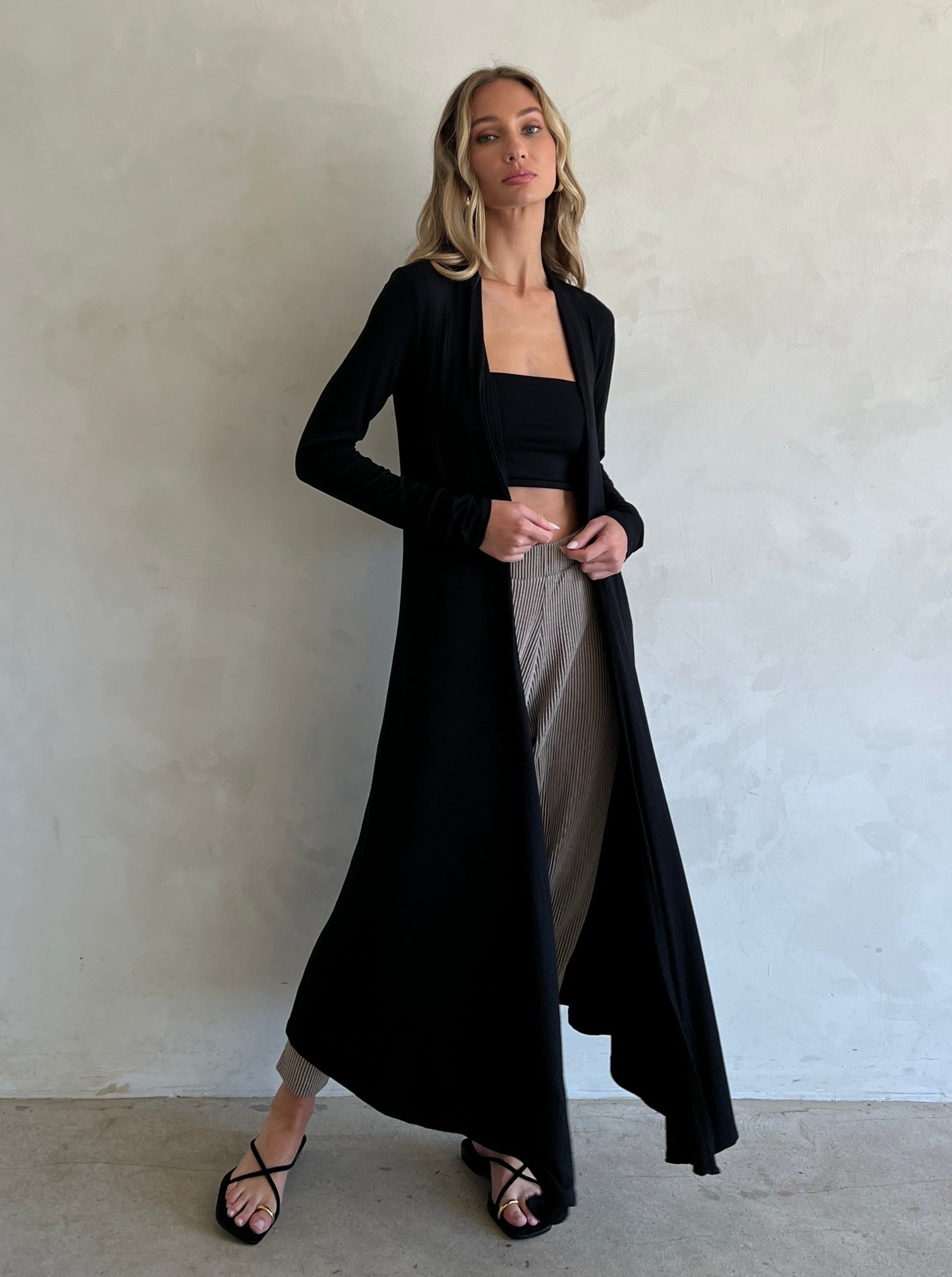 long black dress with cardigan Full Body Cardigan by Jules Los Angeles