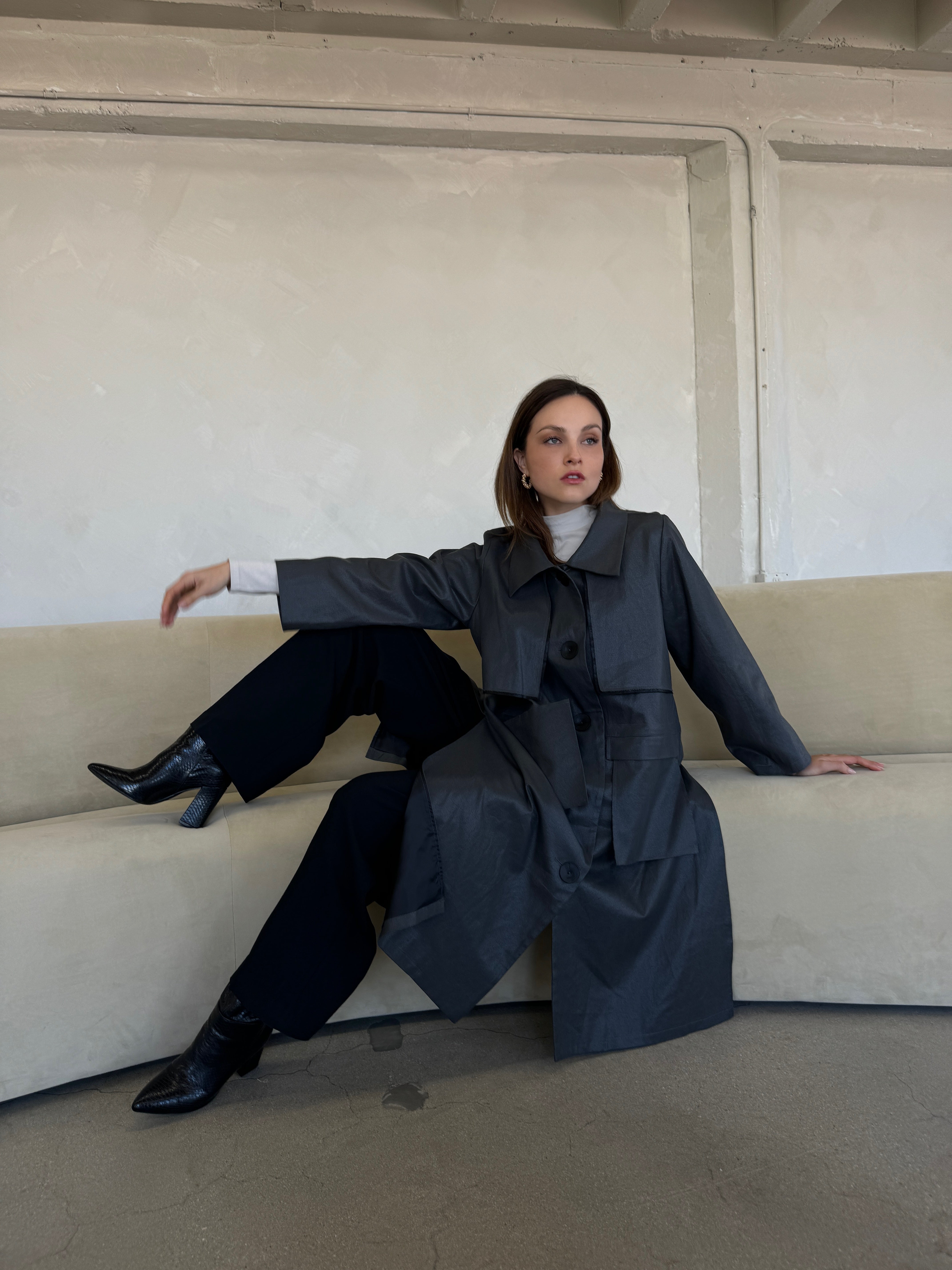 Pocket Detail Shimmer Trench