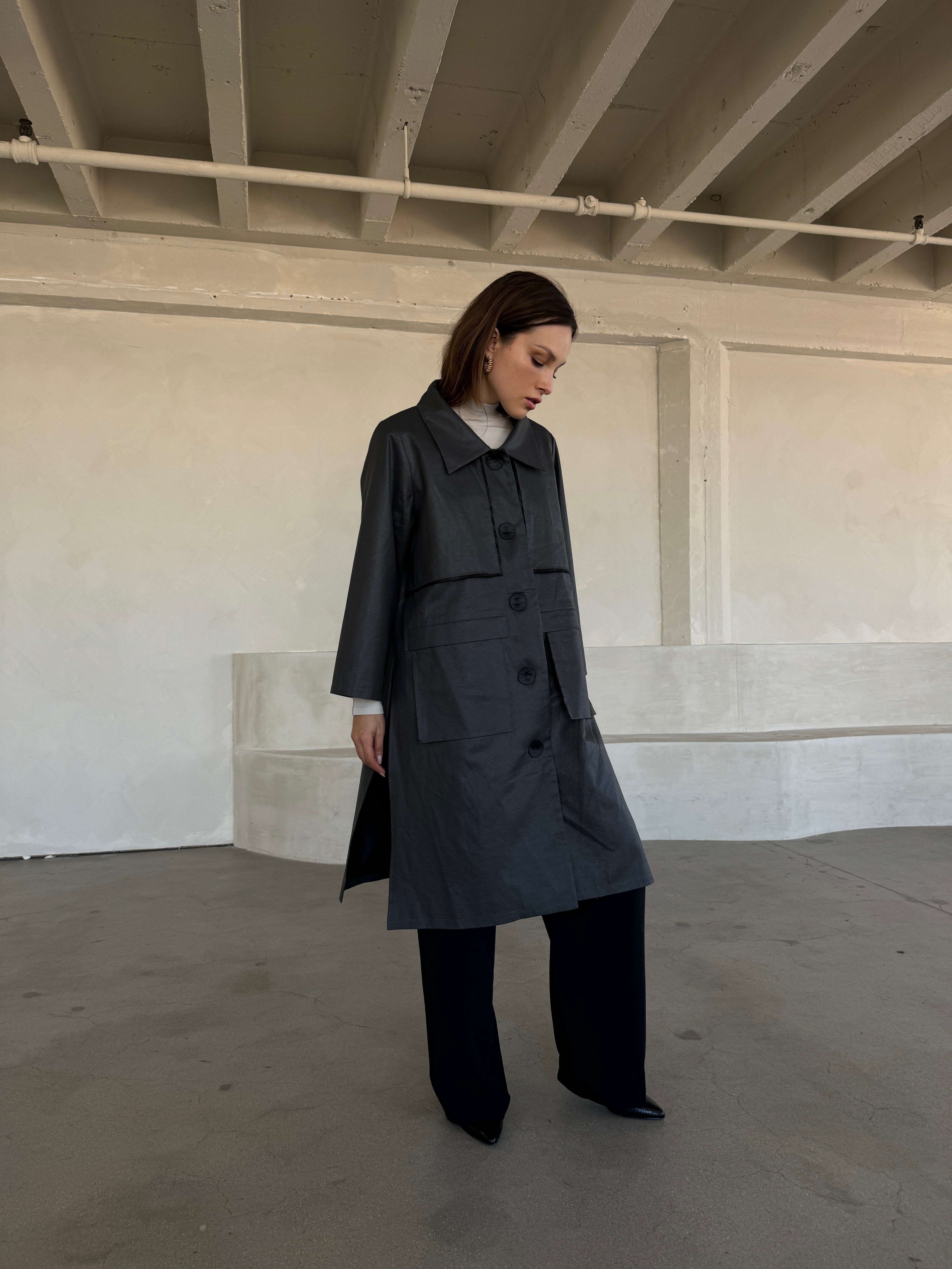 Pocket Detail Shimmer Trench