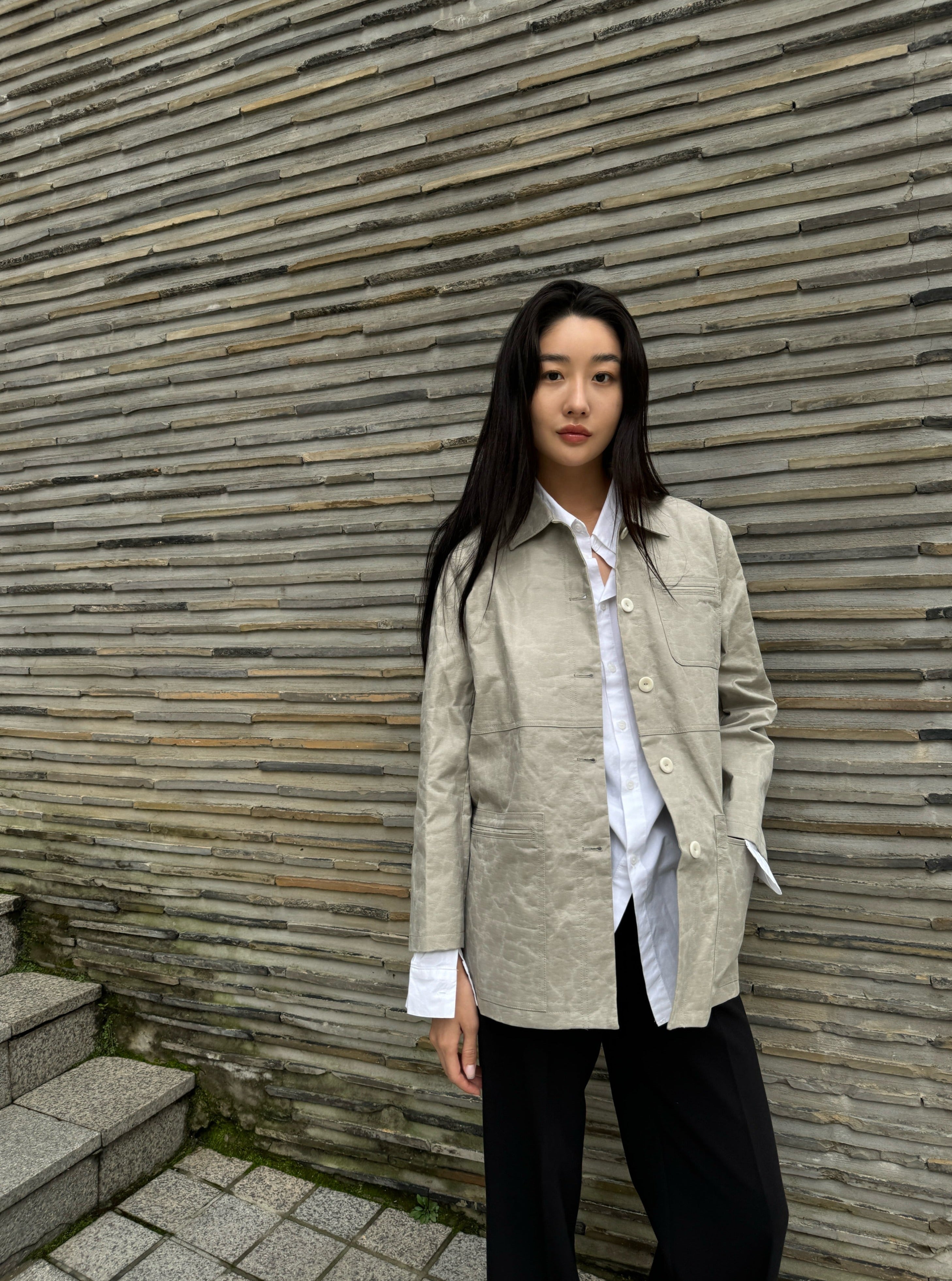 Vintage Effect Faux Leather Jacket