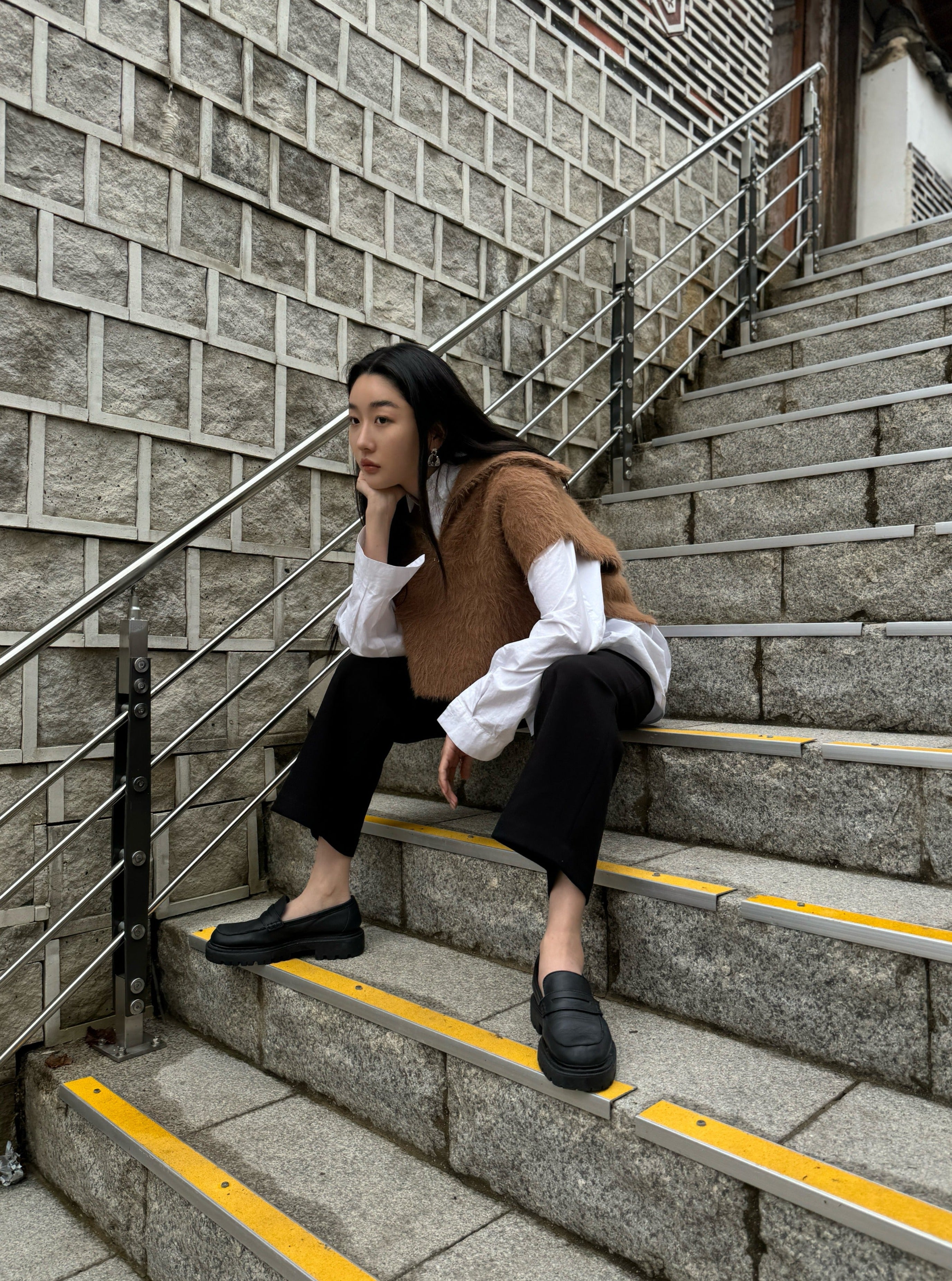 Angora Inspired Sleeveless Vest