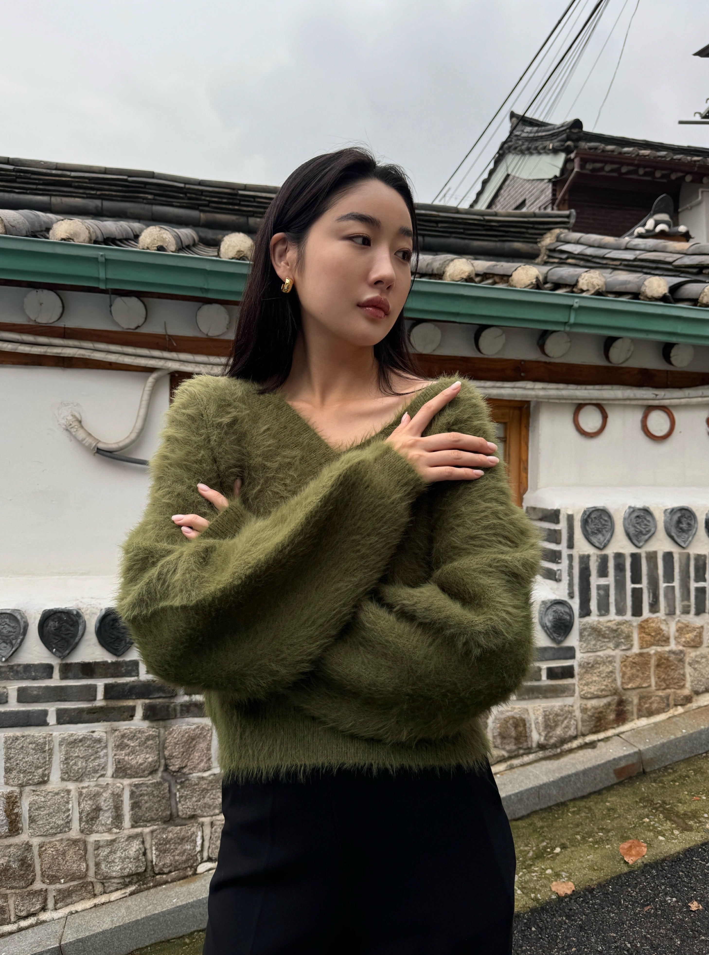 Angora Inspired Tieback Sweater