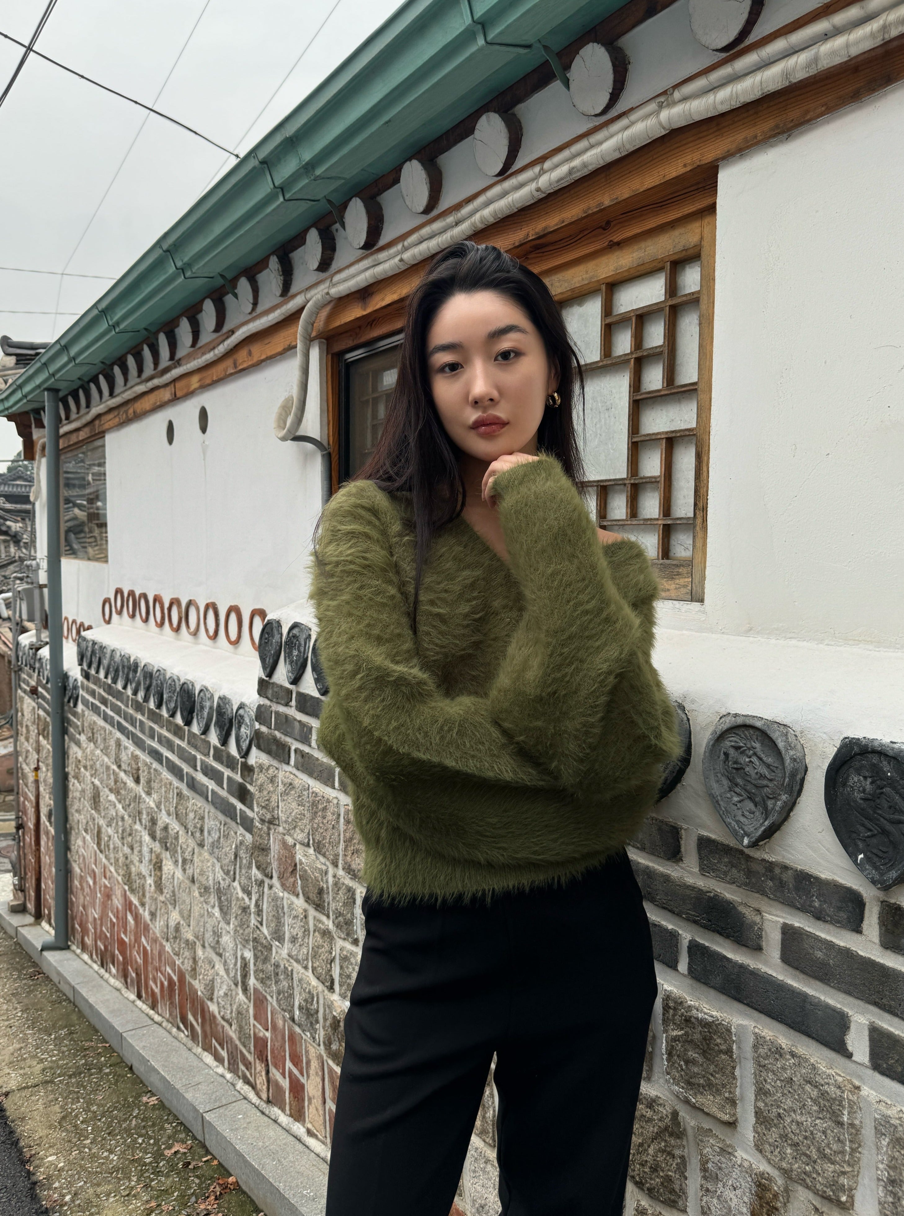 Angora Inspired Tieback Sweater