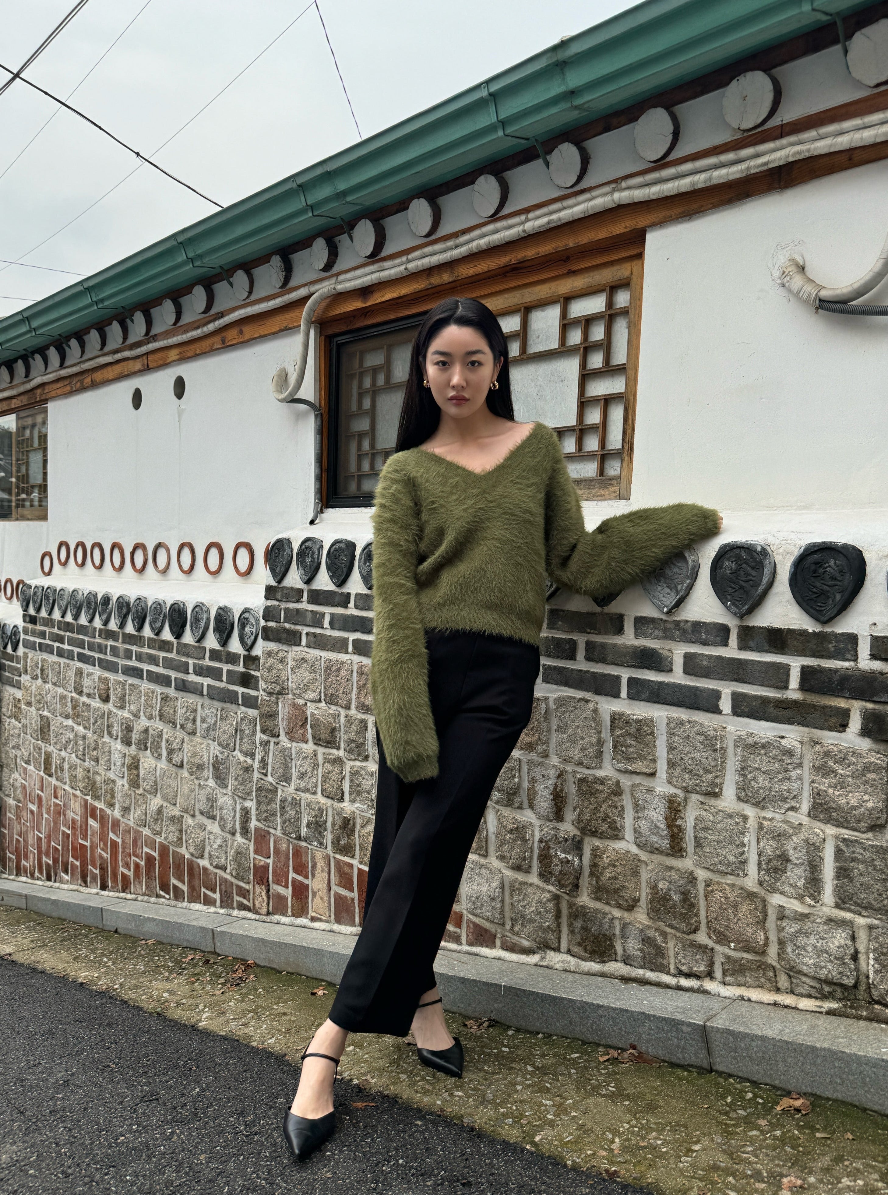 Angora Inspired Tieback Sweater