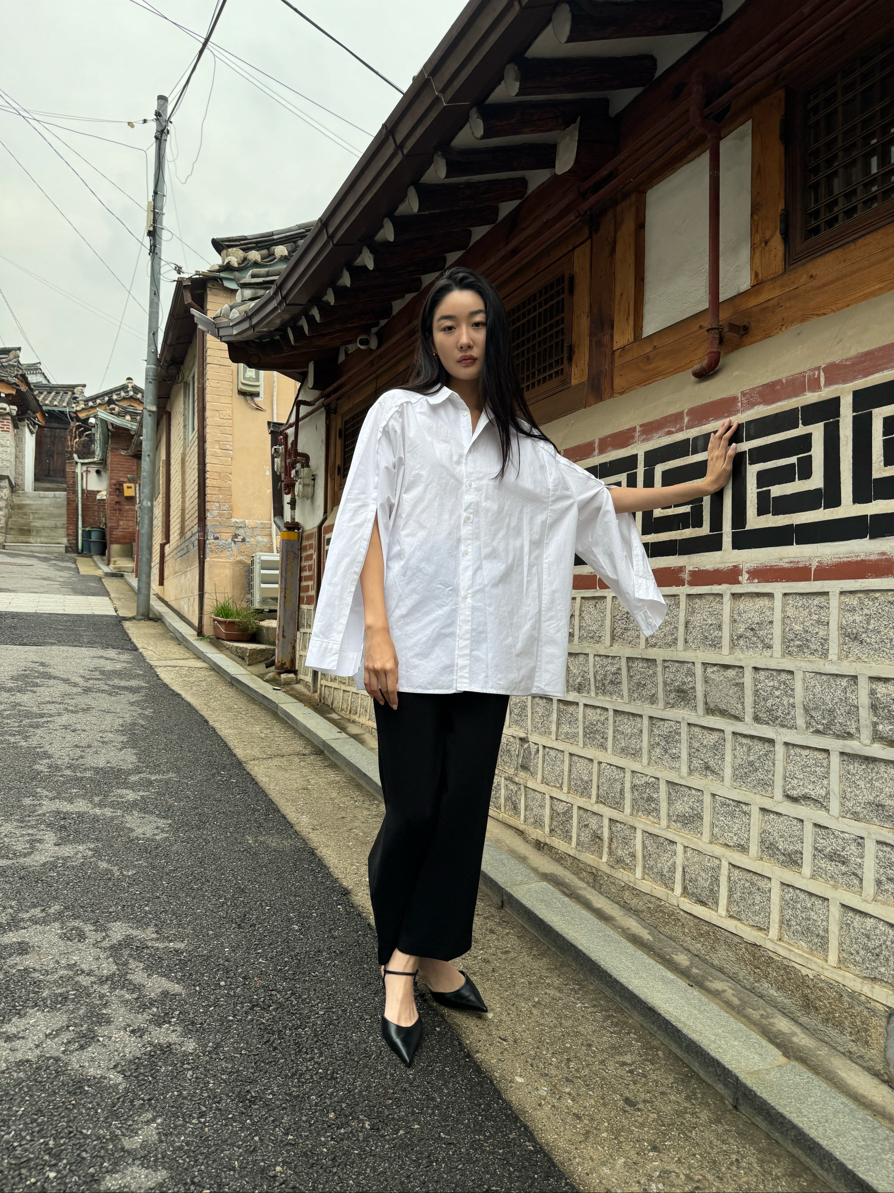 Milan Button Down Cape Shirt