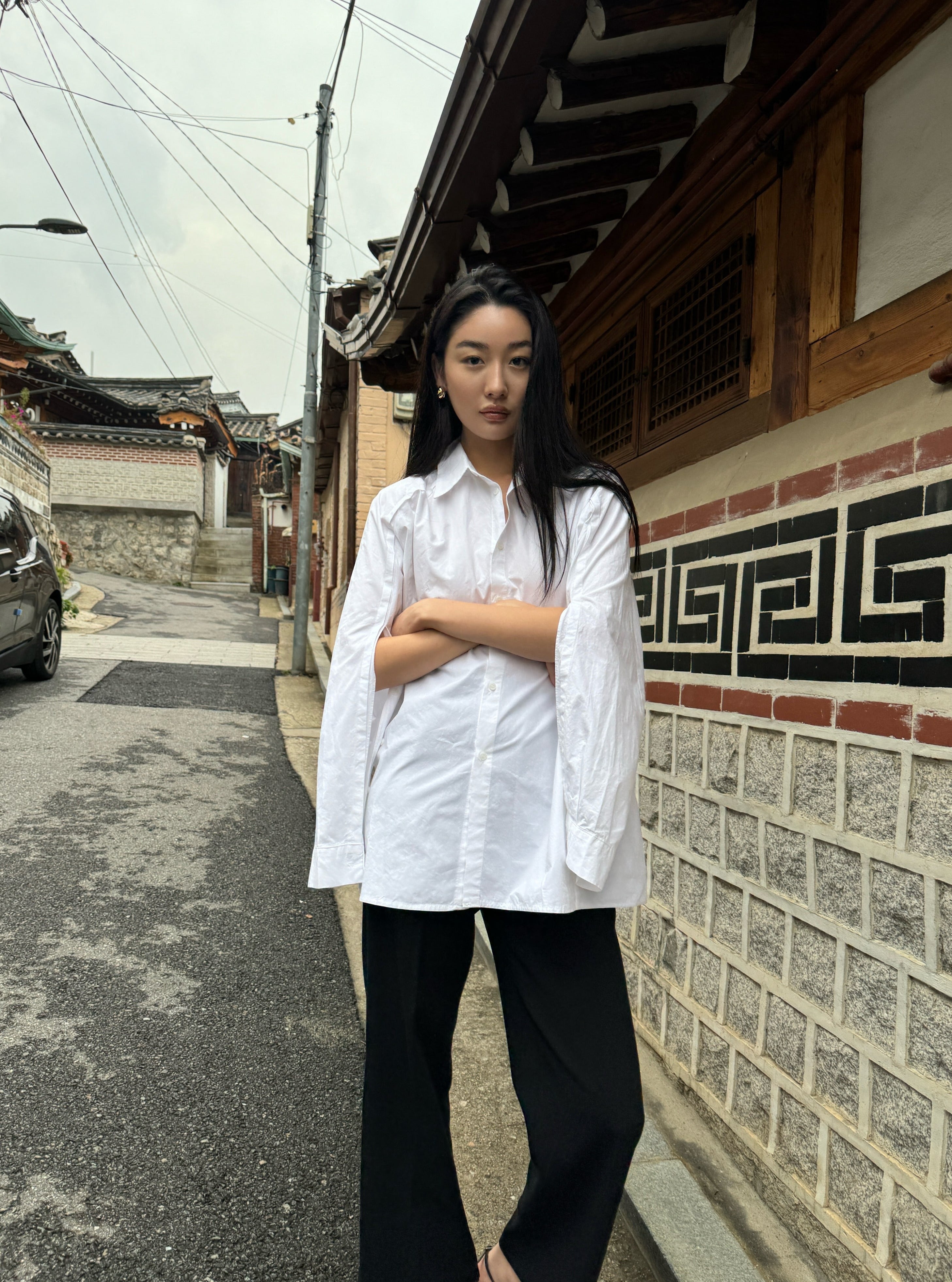 Milan Button Down Cape Shirt