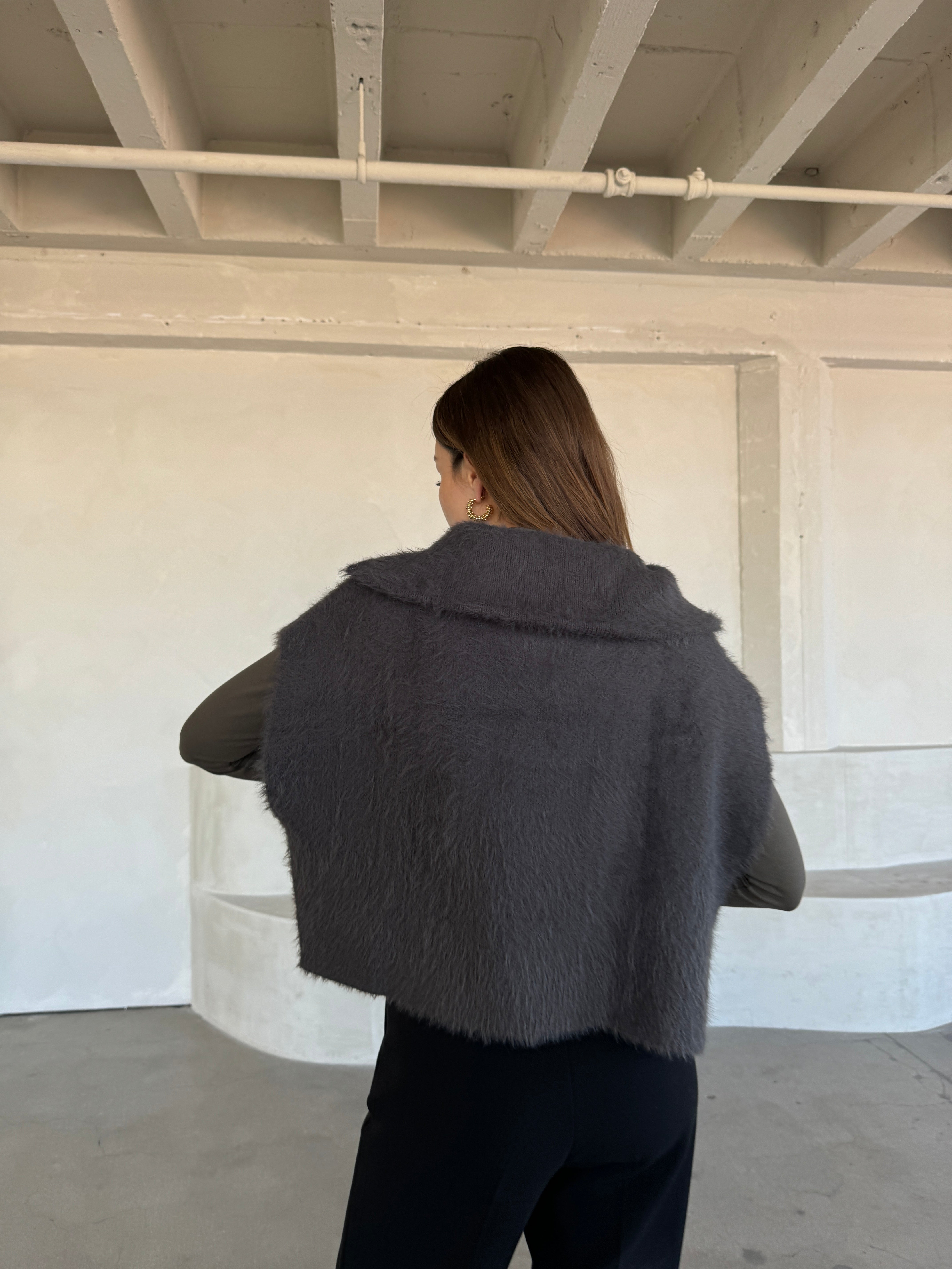 Angora Inspired Sleeveless Vest