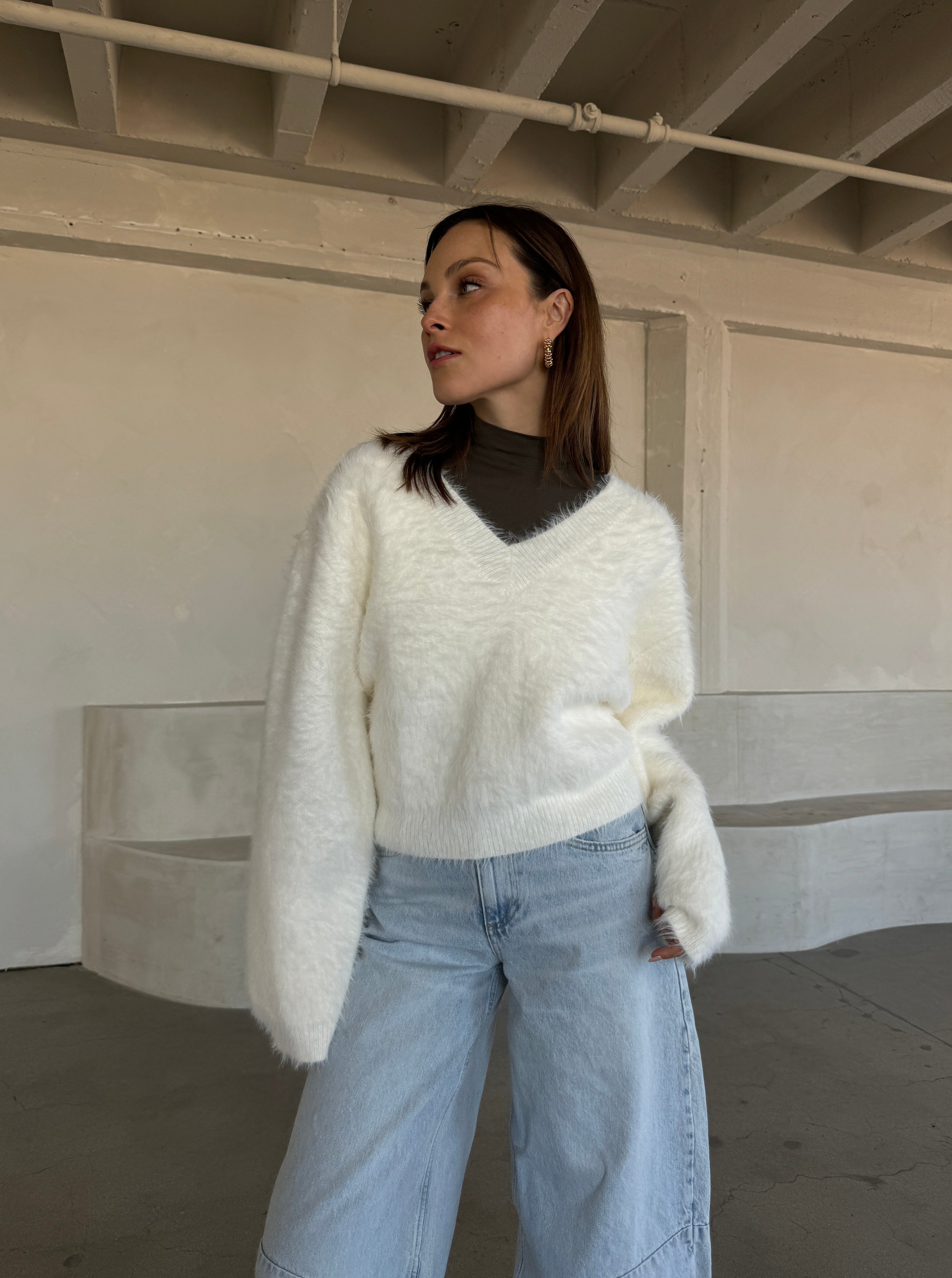 Angora Inspired Tieback Sweater