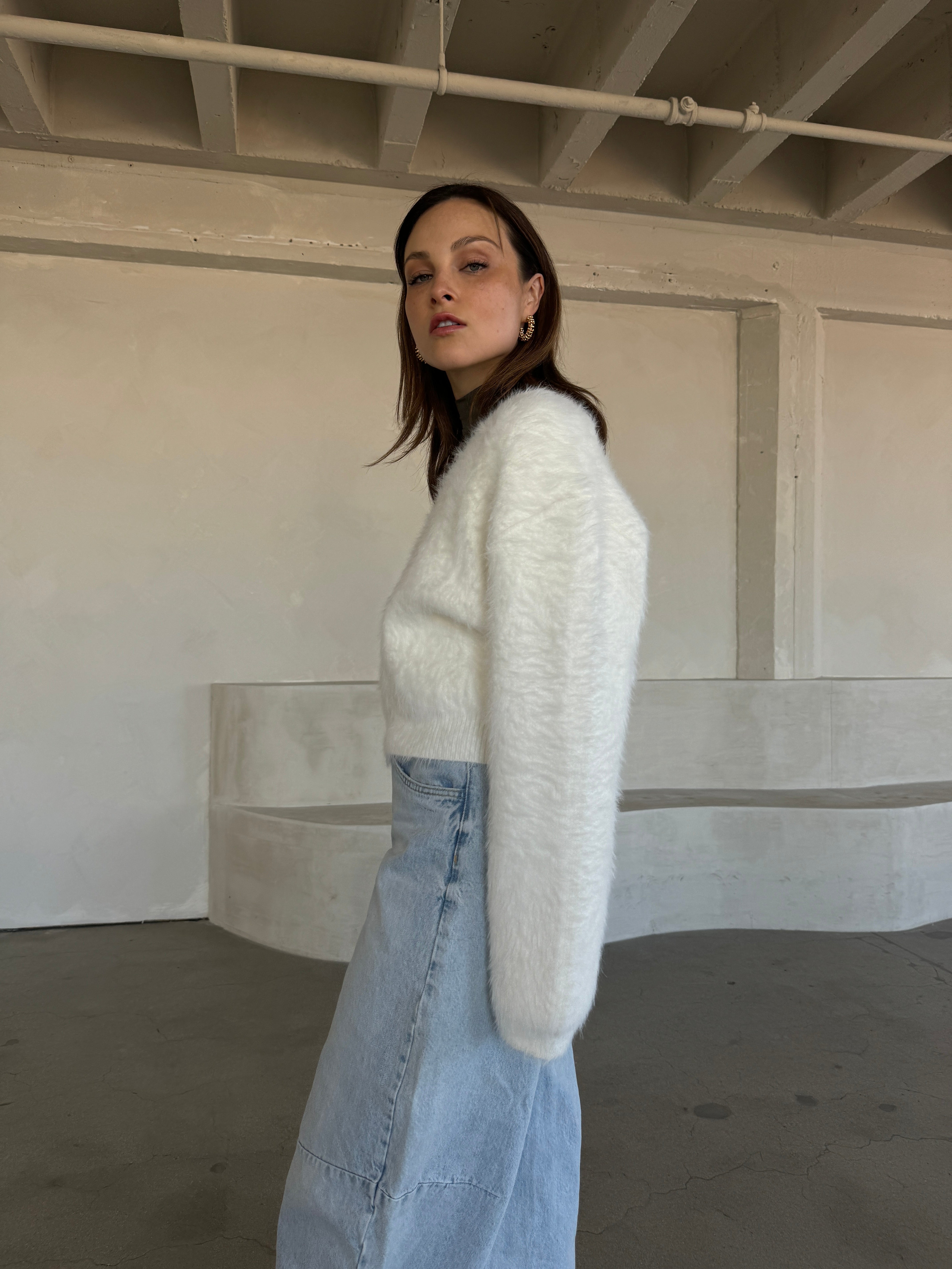 Angora Inspired Tieback Sweater