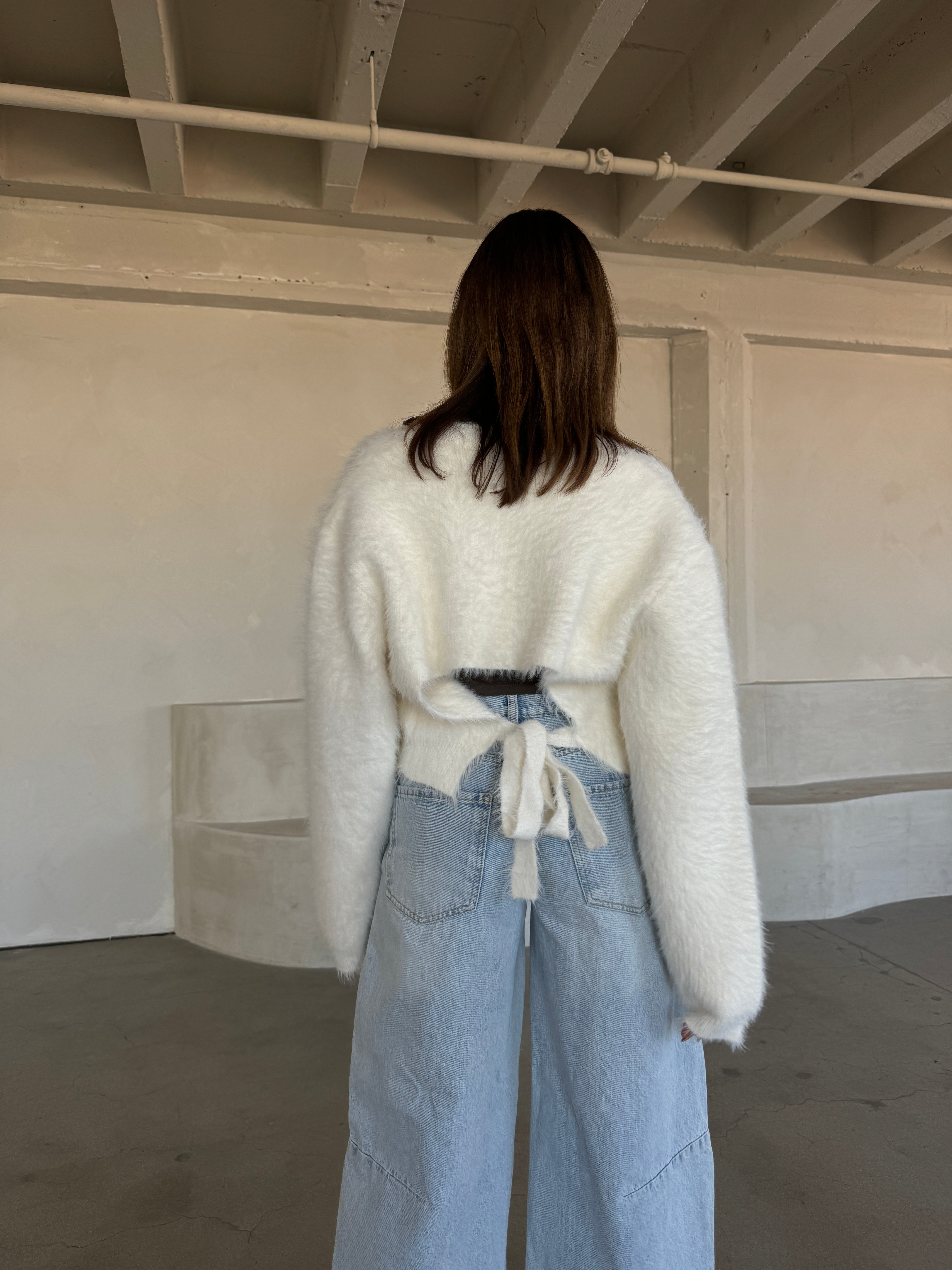 Angora Inspired Tieback Sweater