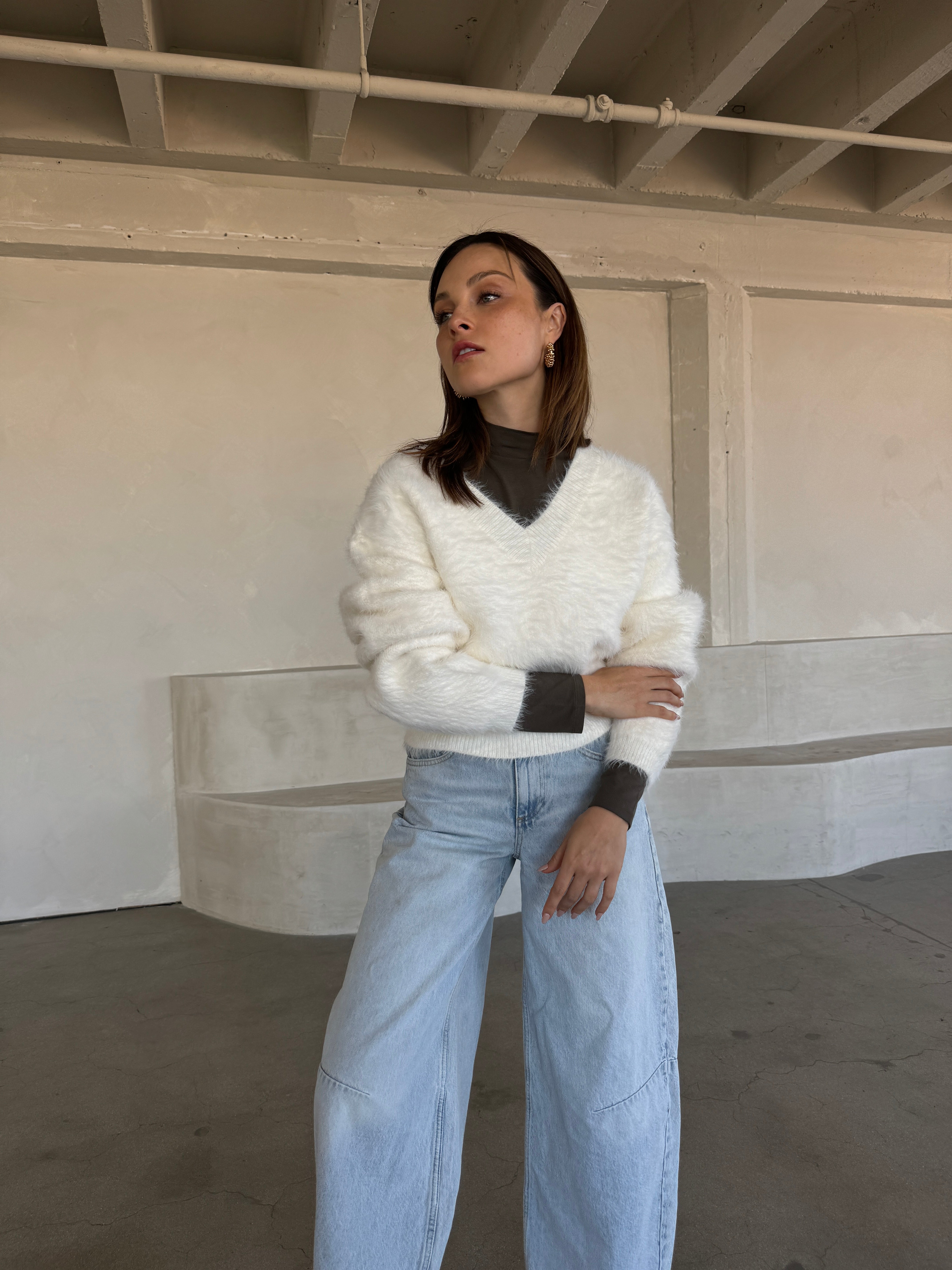 Angora Inspired Tieback Sweater