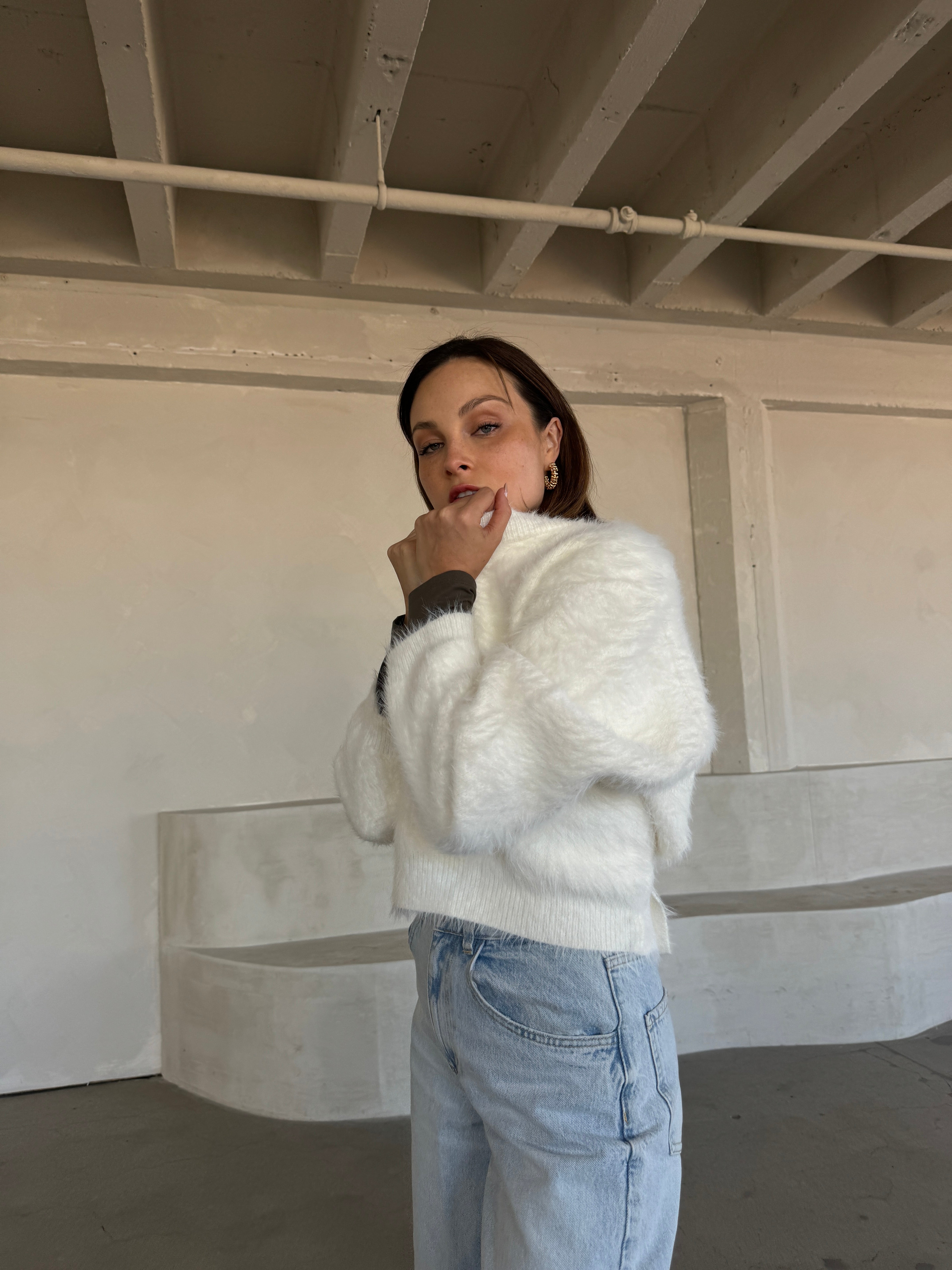 Angora Inspired Tieback Sweater