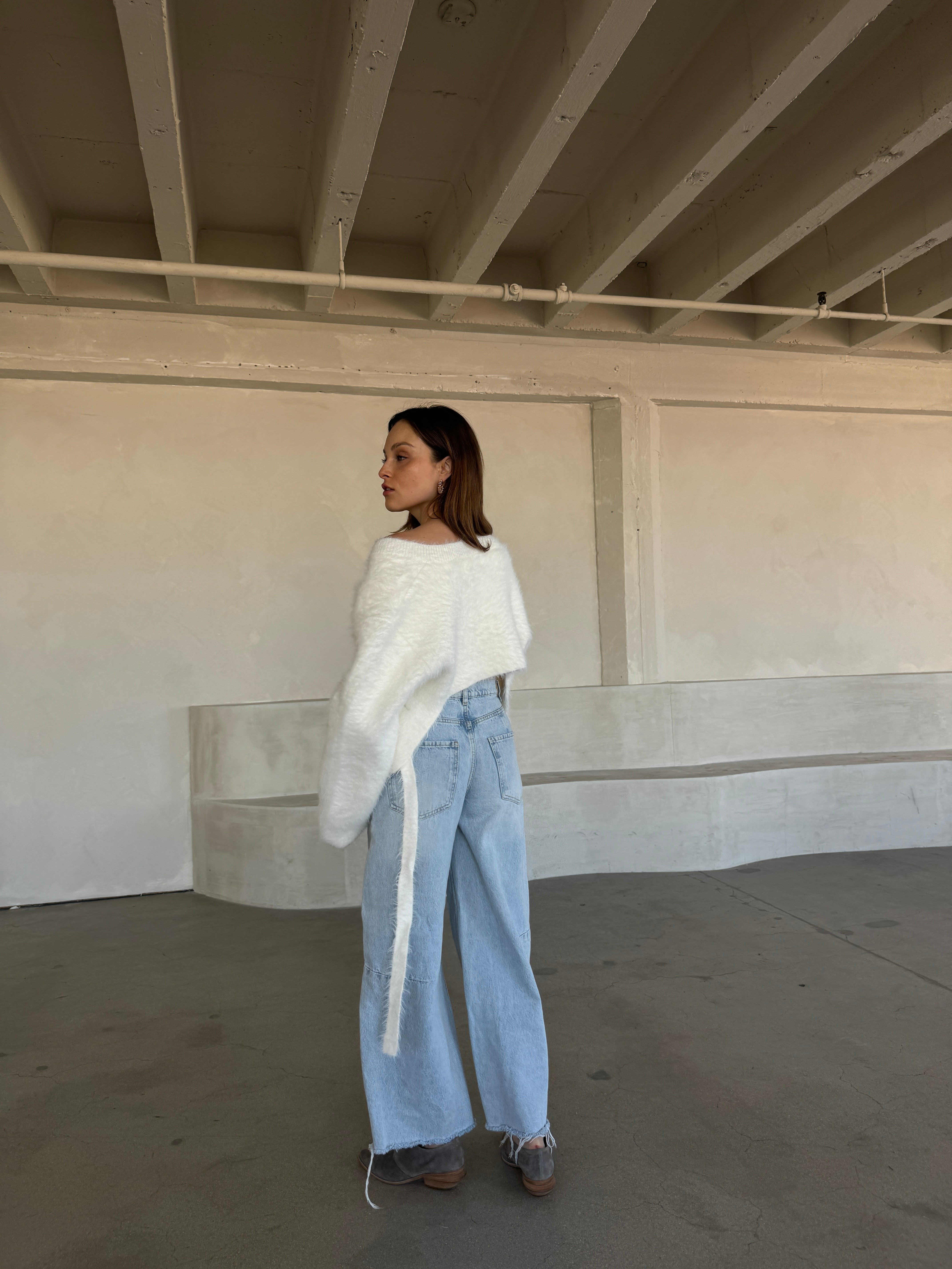 Angora Inspired Tieback Sweater