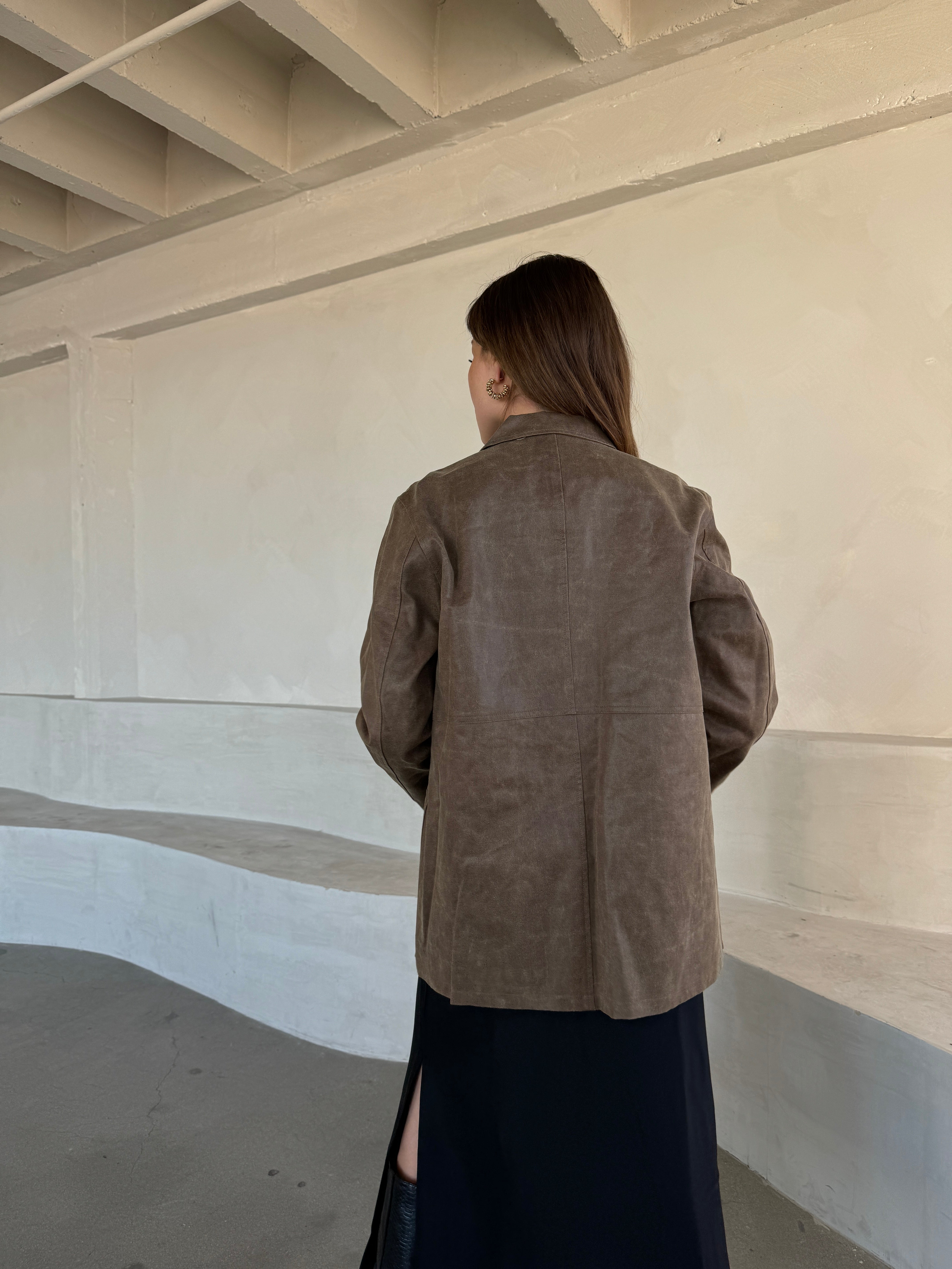 Vintage Effect Faux Leather Jacket