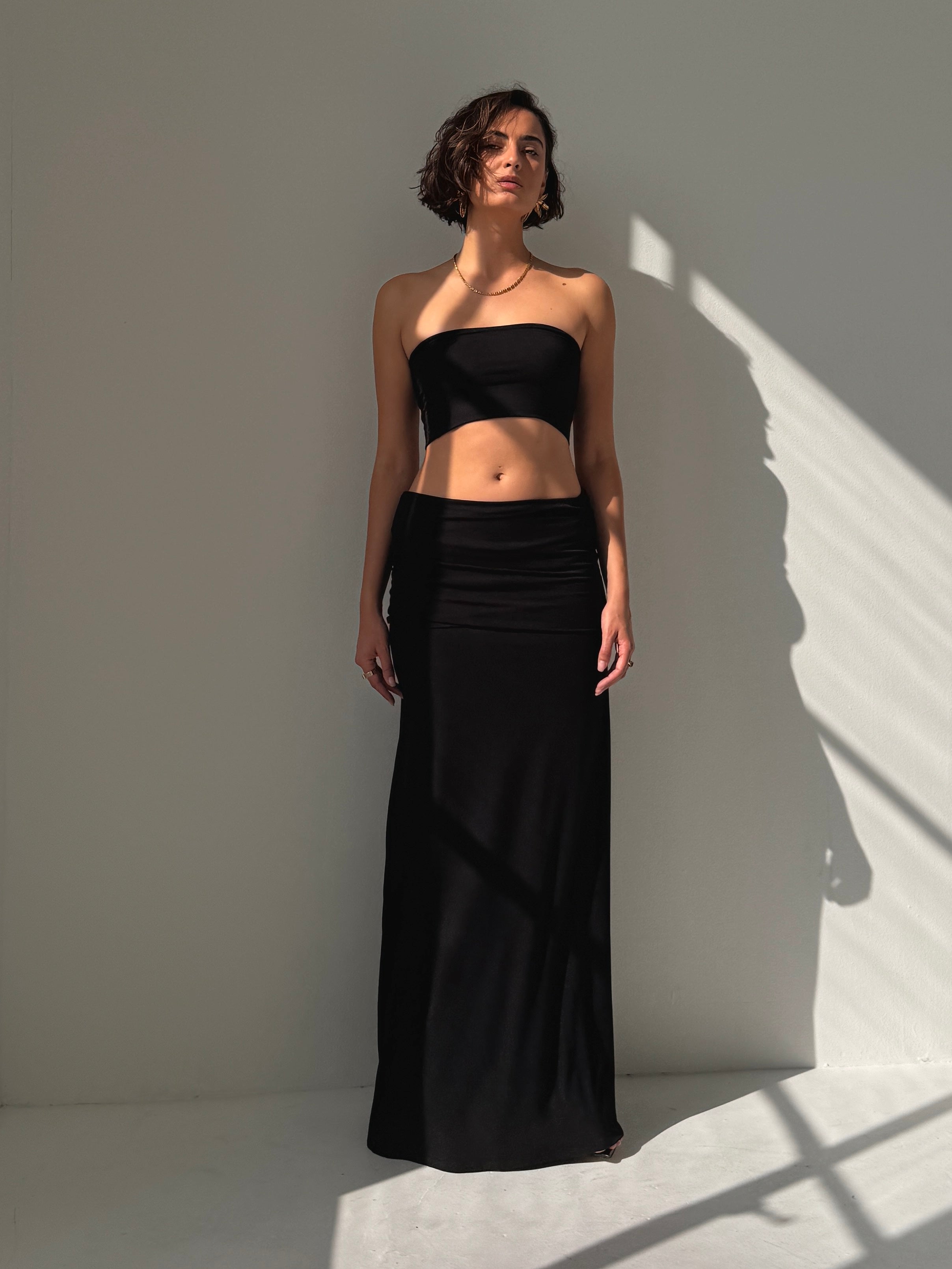 Fold Over Maxi Skirt