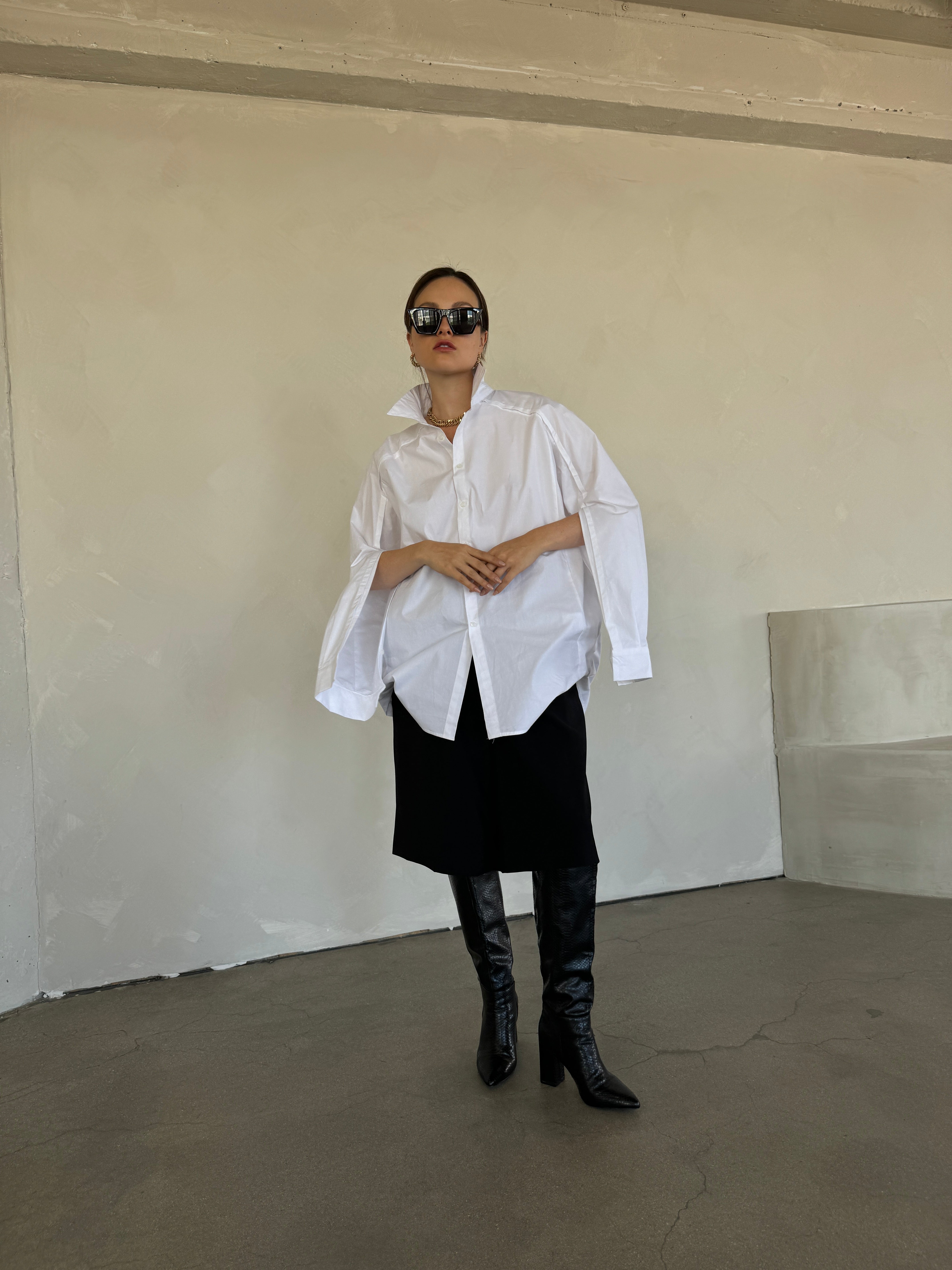 Milan Button Down Cape Shirt