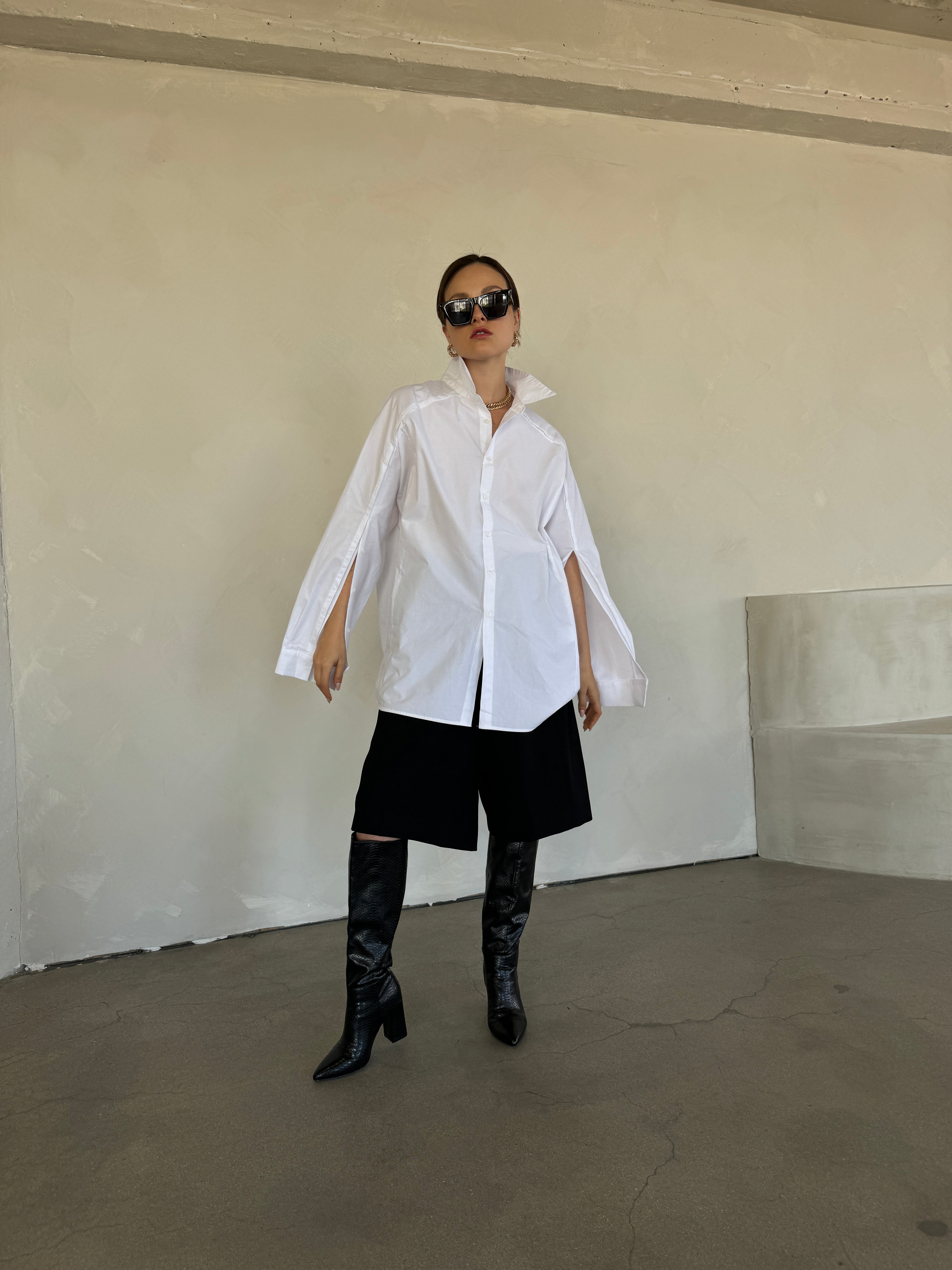 Milan Button Down Cape Shirt