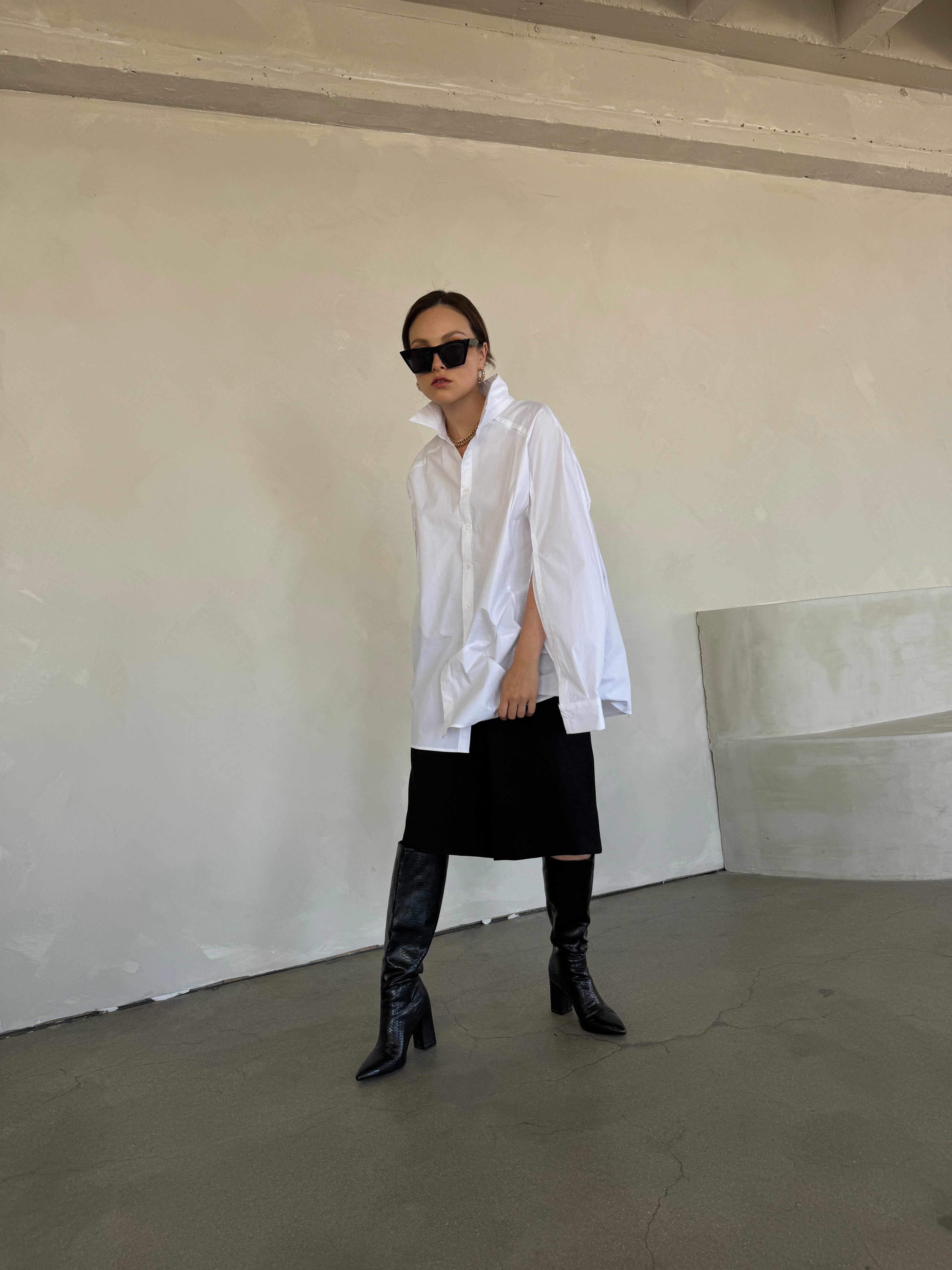Milan Button Down Cape Shirt