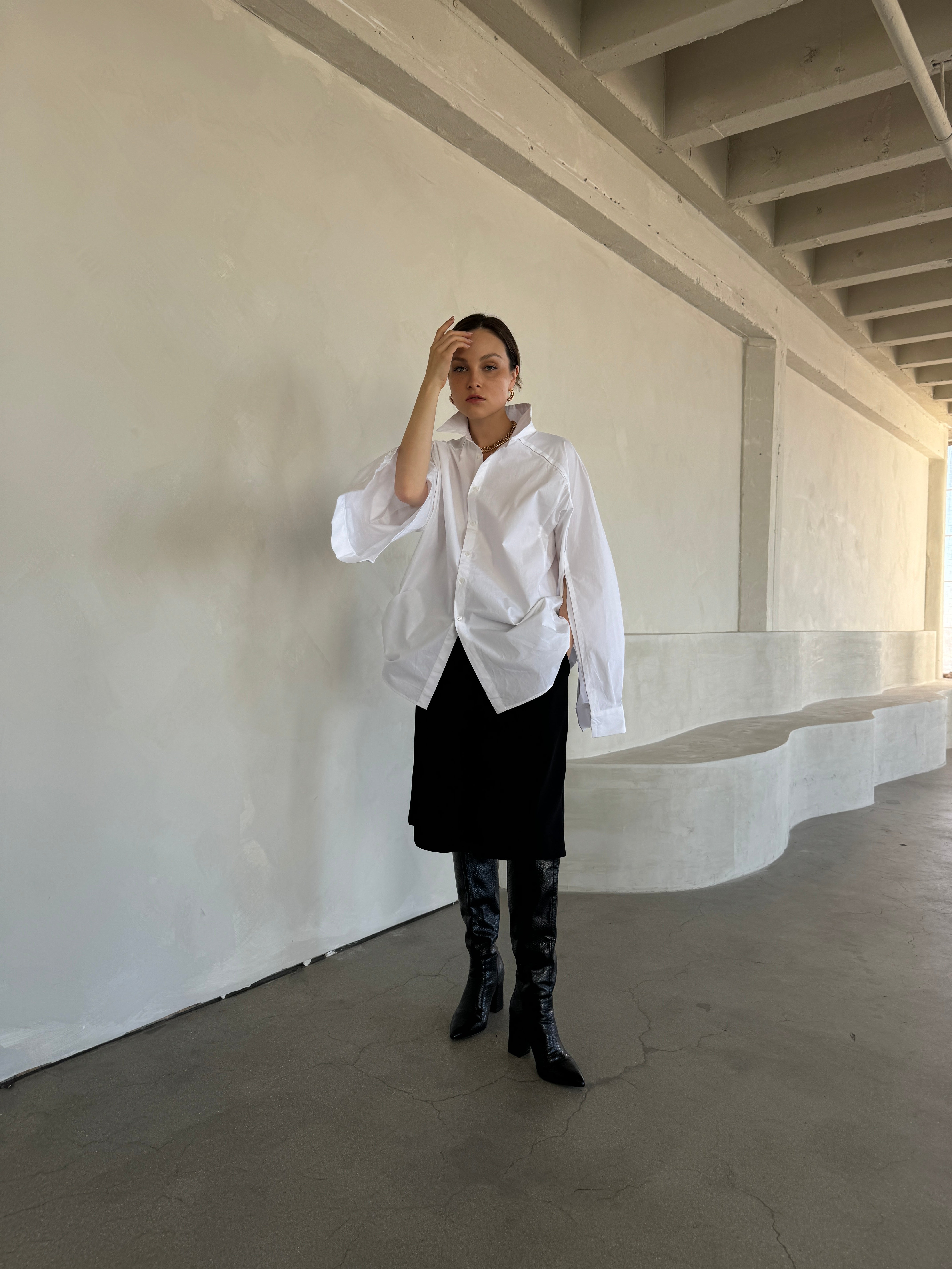 Milan Button Down Cape Shirt