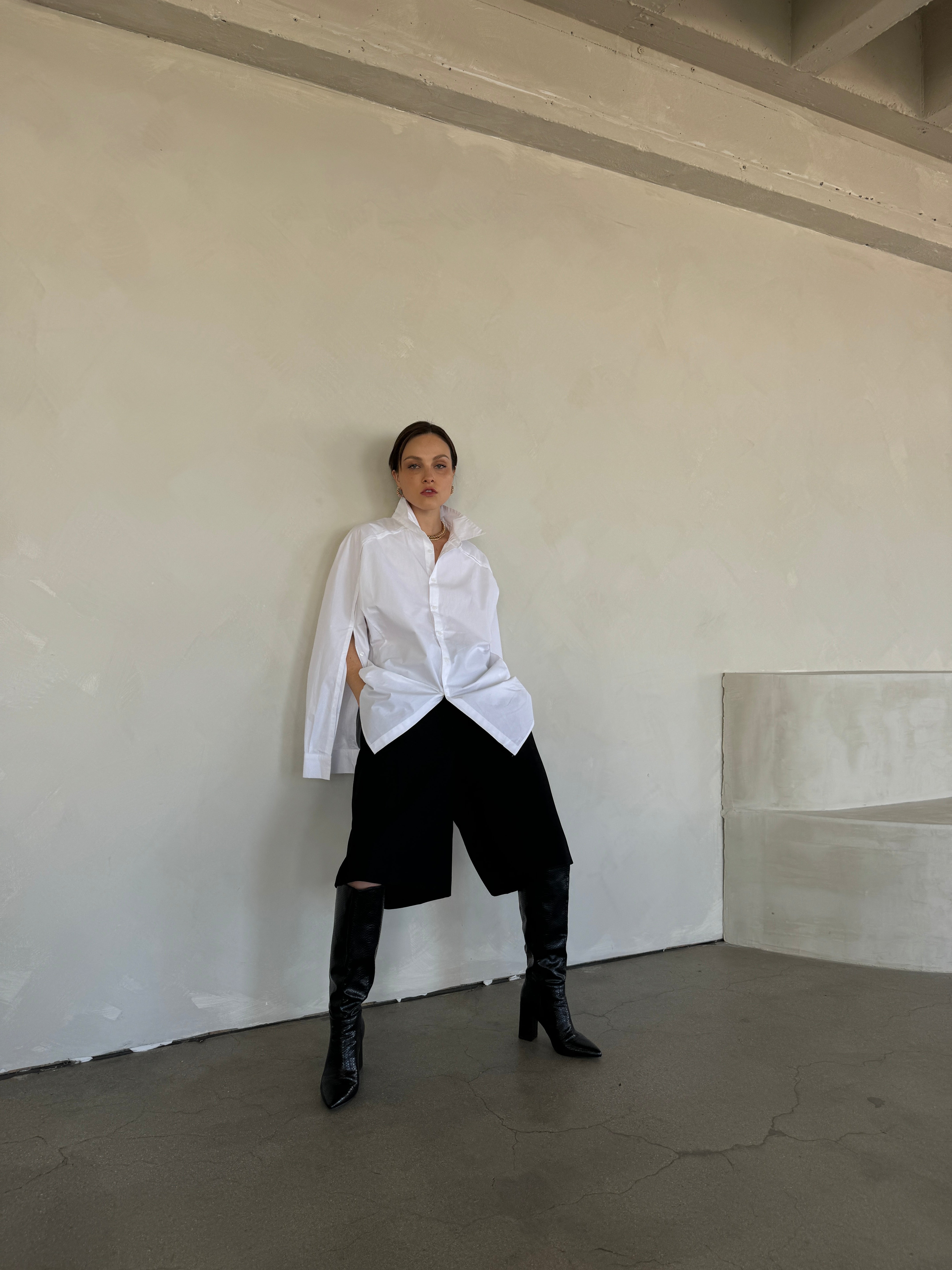Milan Button Down Cape Shirt