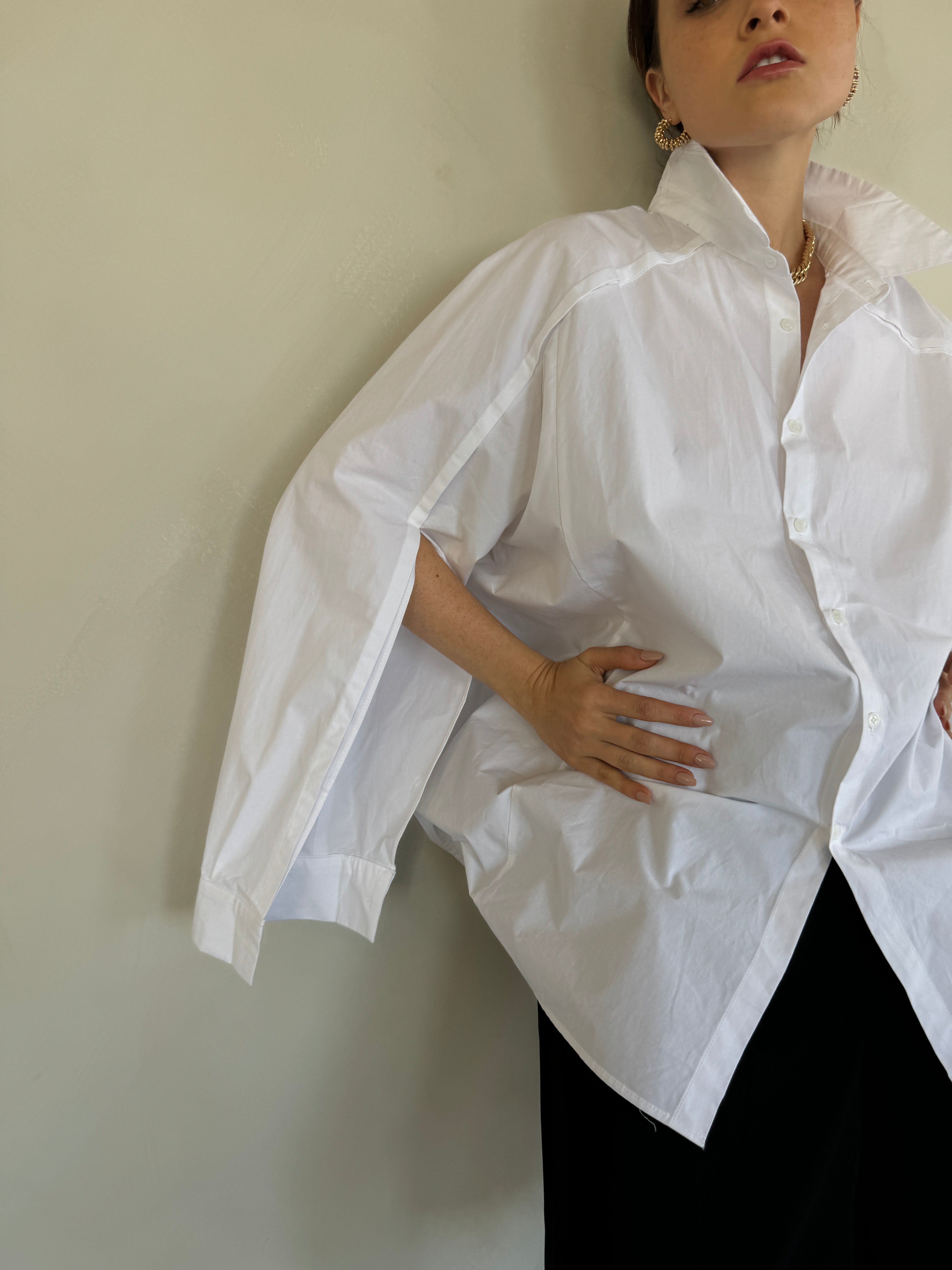 Milan Button Down Cape Shirt