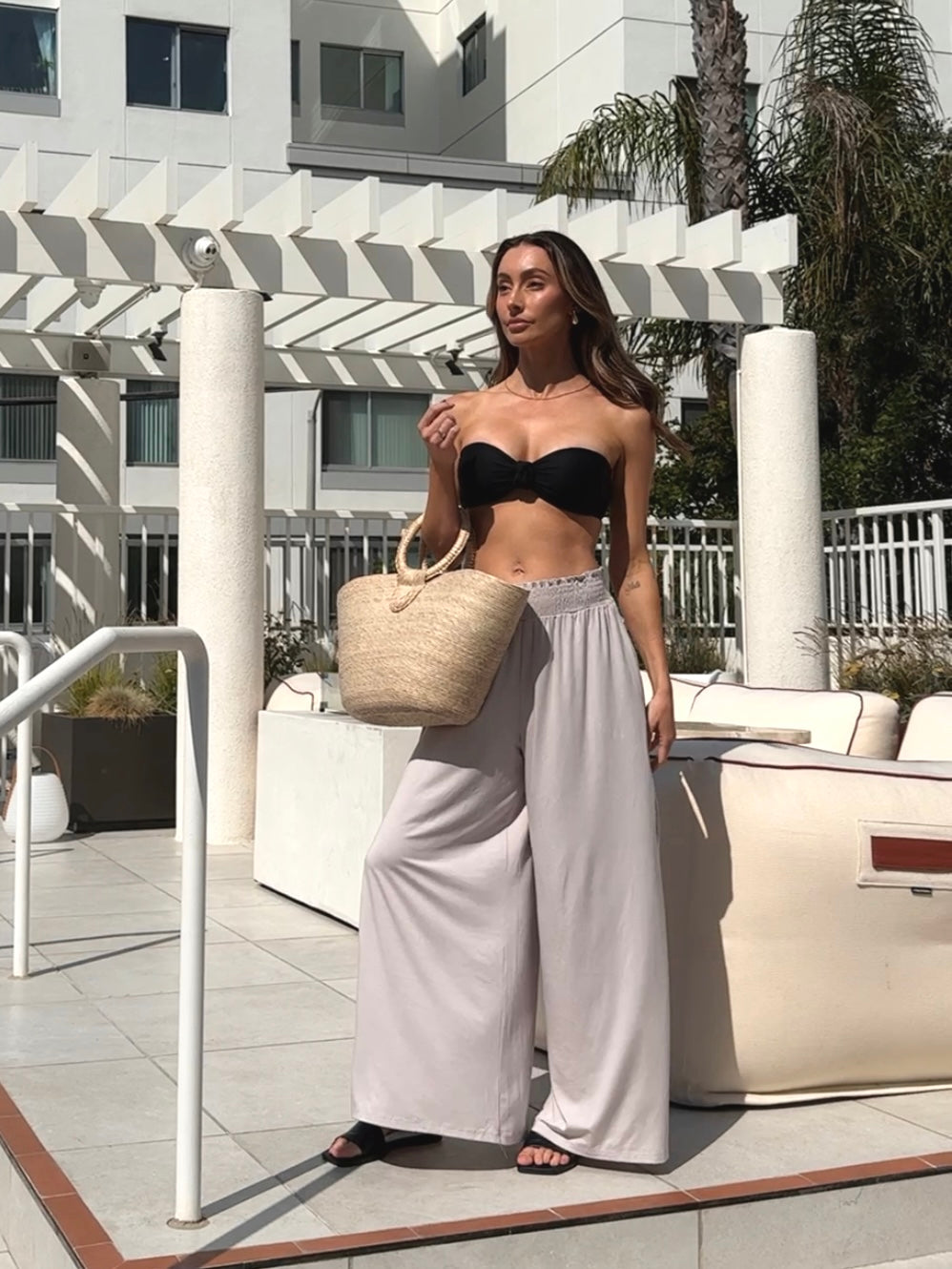 show stopper pant in oyster grey