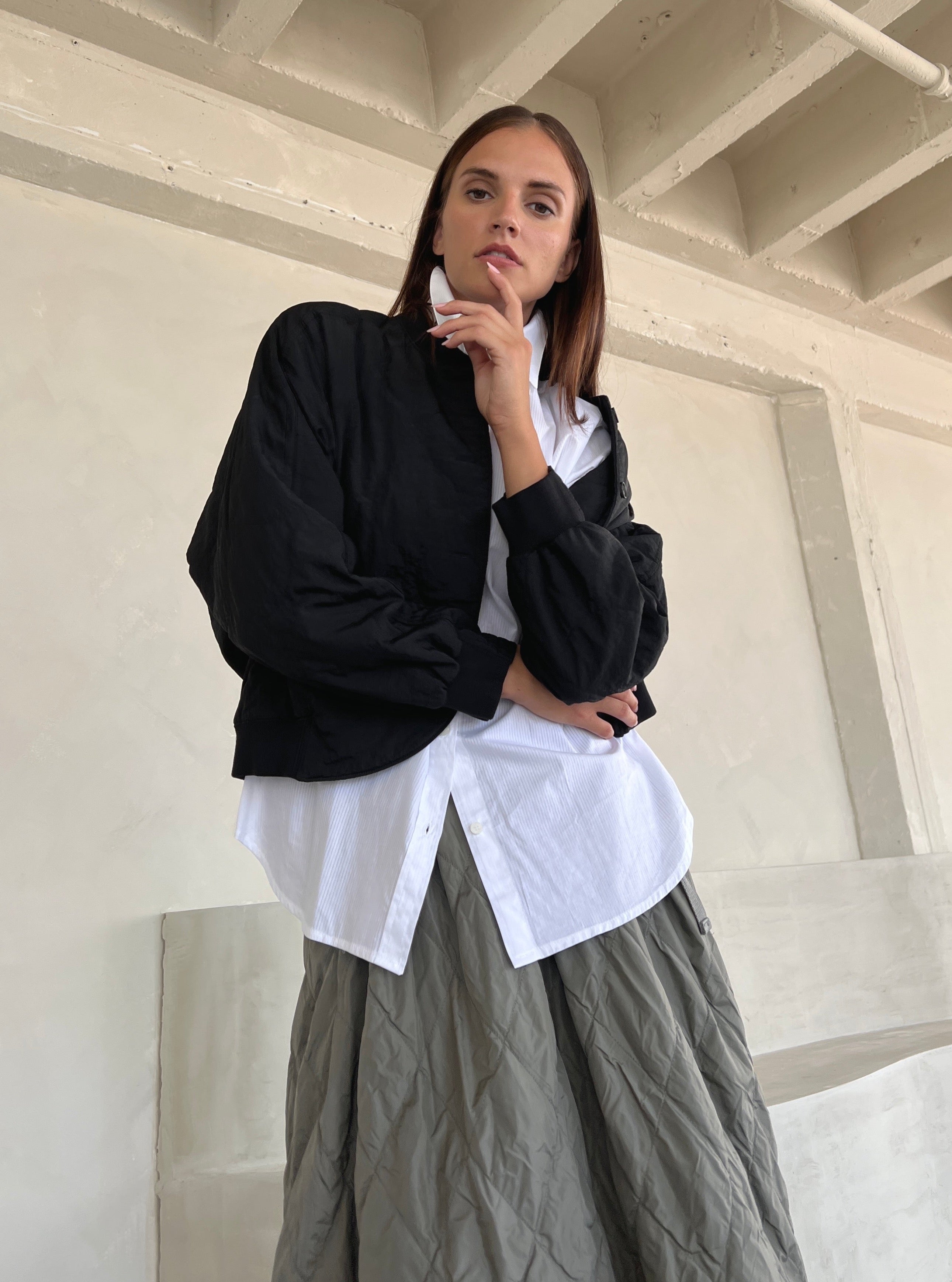 Quilted Bomber Jacket