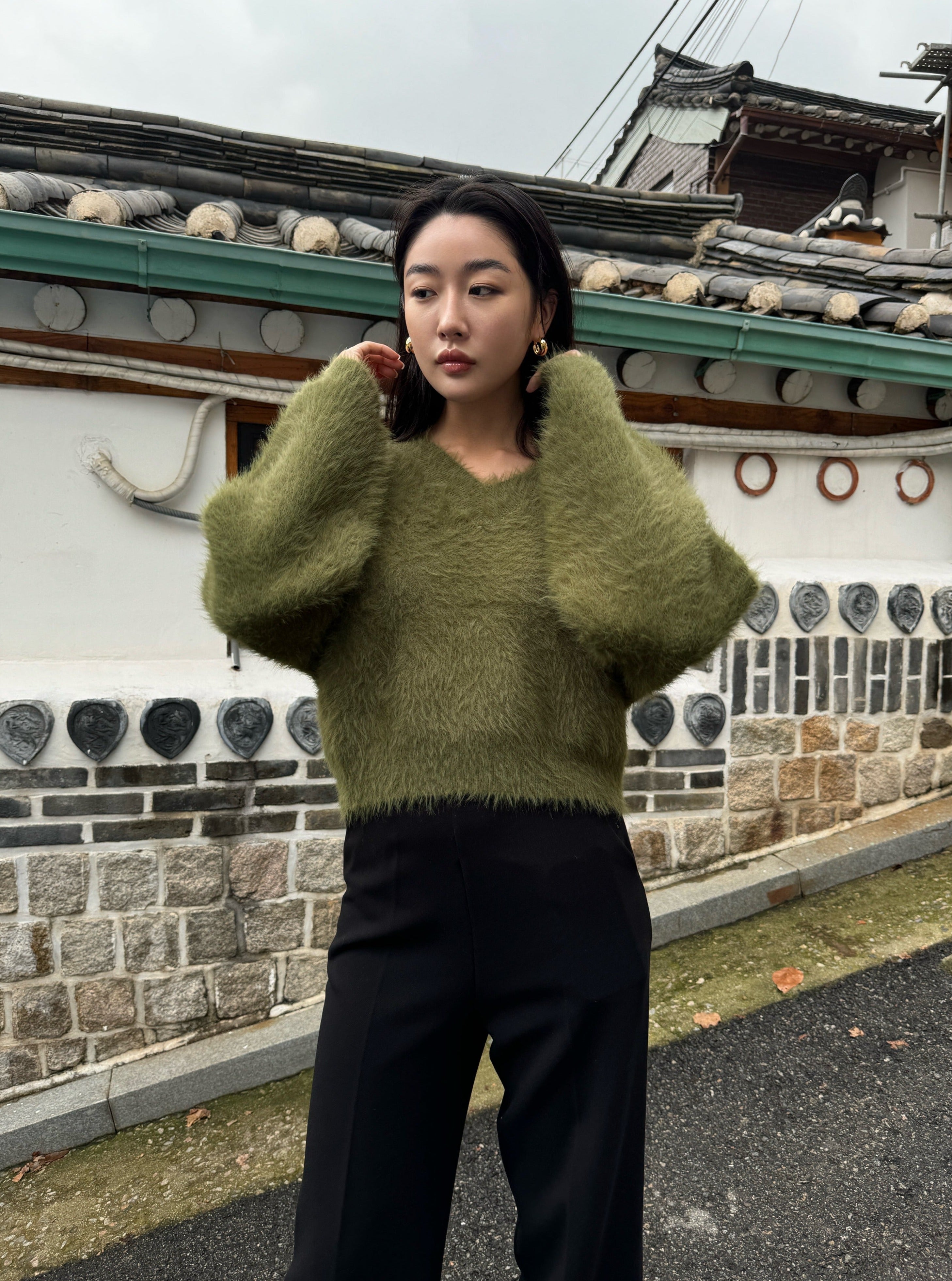 Angora Inspired Tieback Sweater