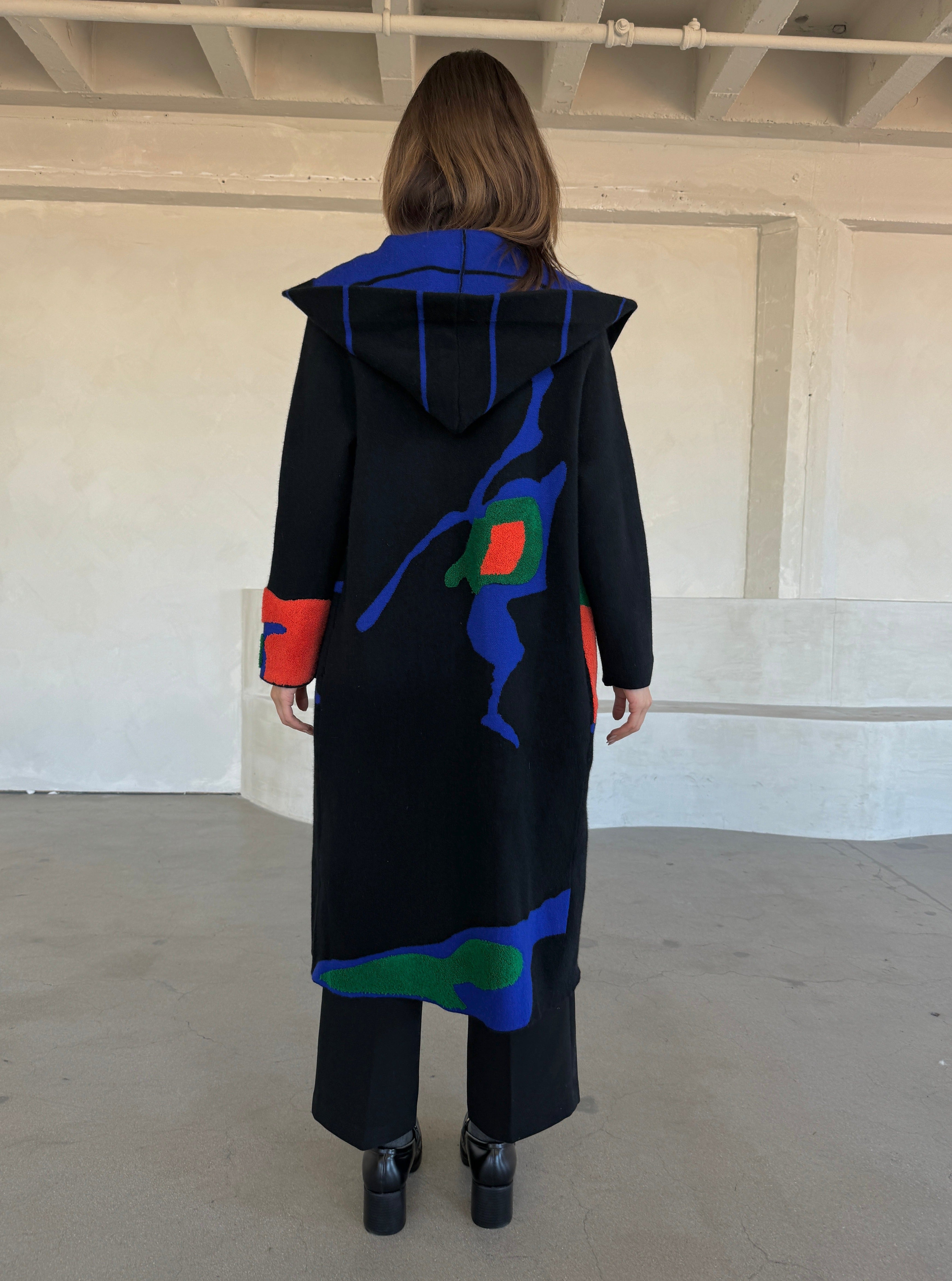 Abstract Color Patch Coat