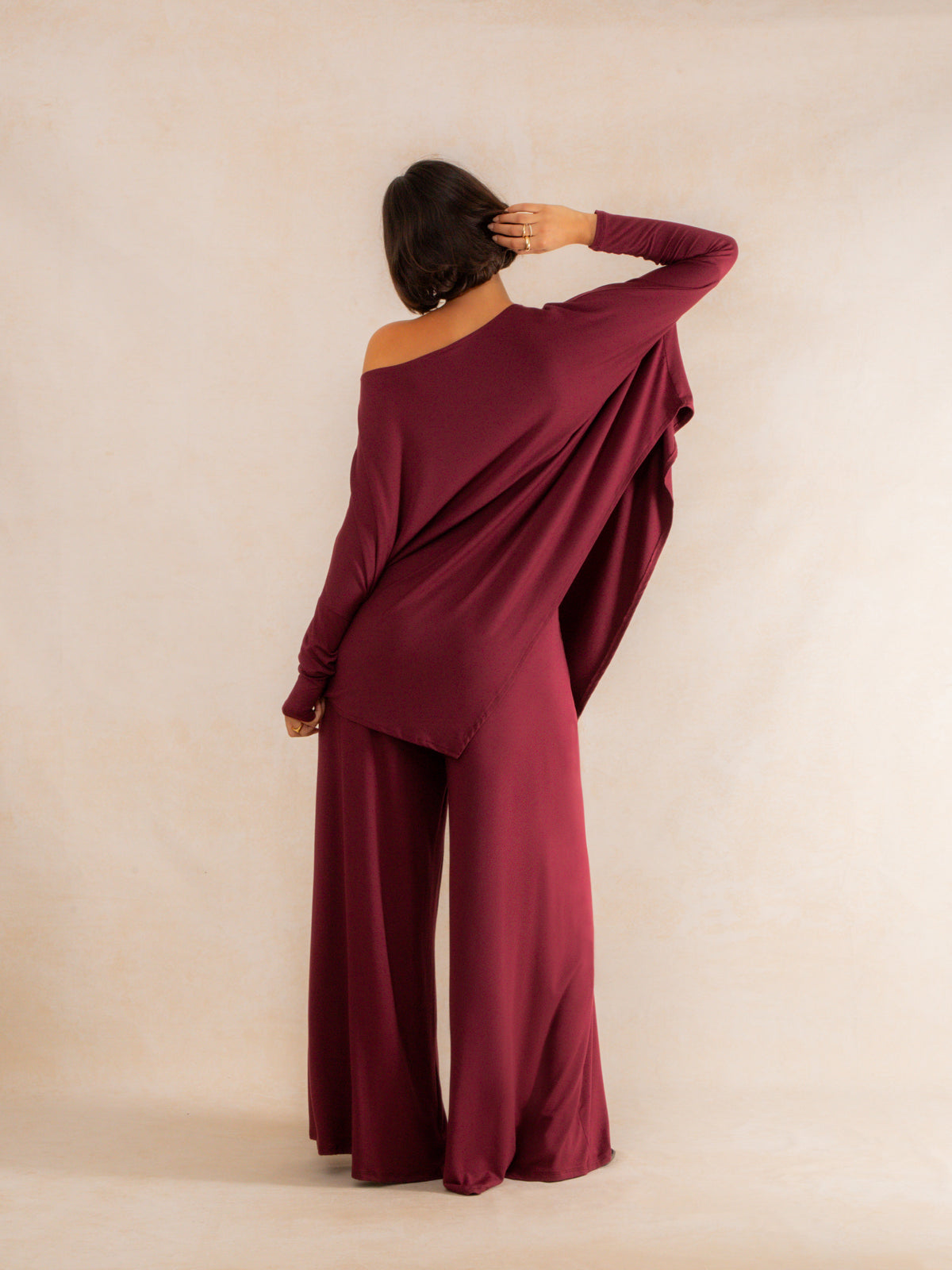 Long-Sleeve Asymmetrical Top