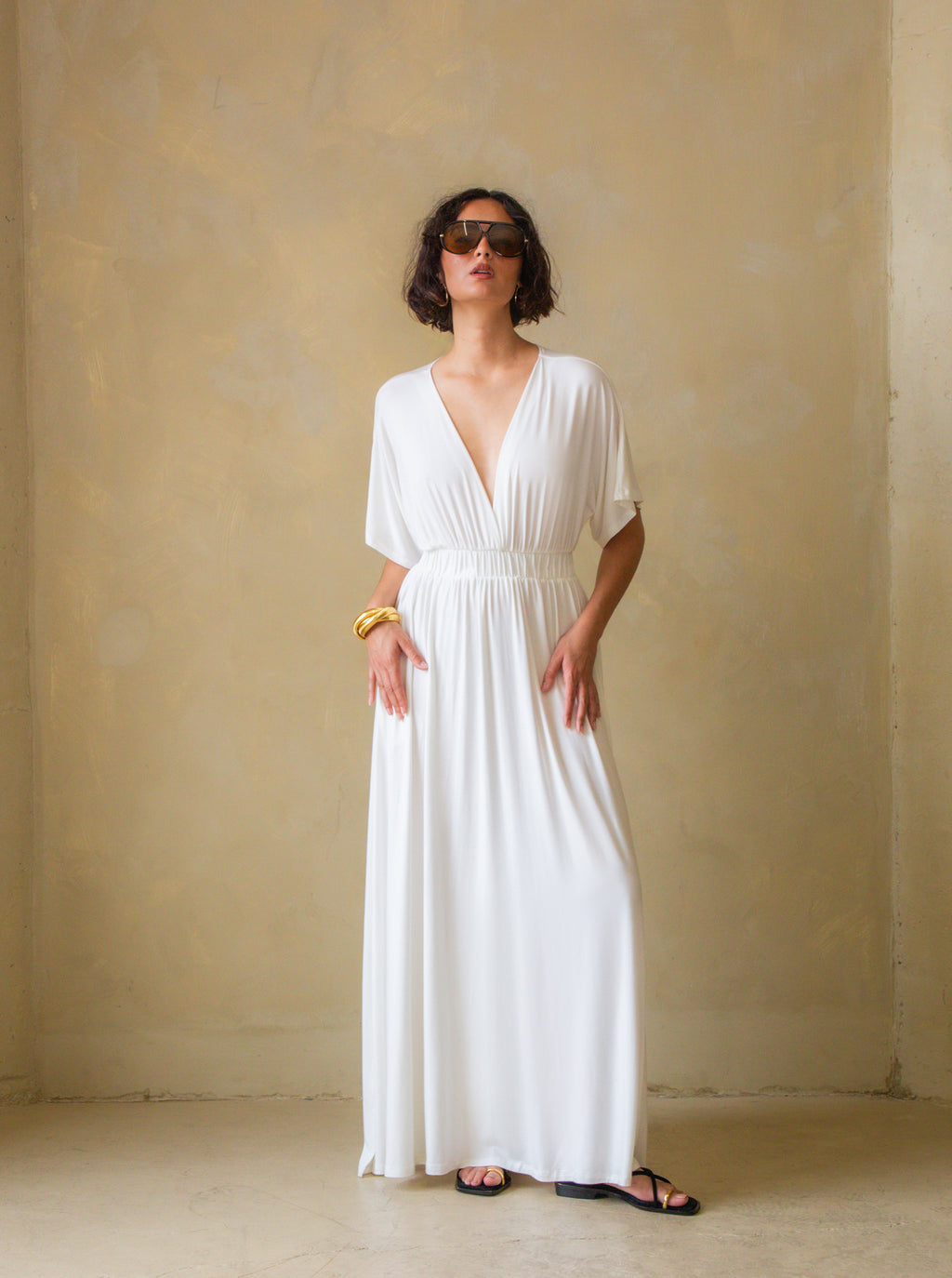 giselle maxi dress by Jules Los Angeles, L/XL (12-14) / Black 8/25/23 Color:WHT/IVOR Black Bodycon Dress - This is the Giselle